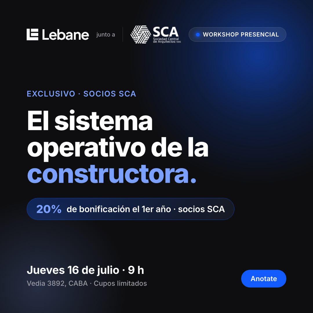 The Operating System of the Developer/Builder/Architects · Workshop Lebane + SCA