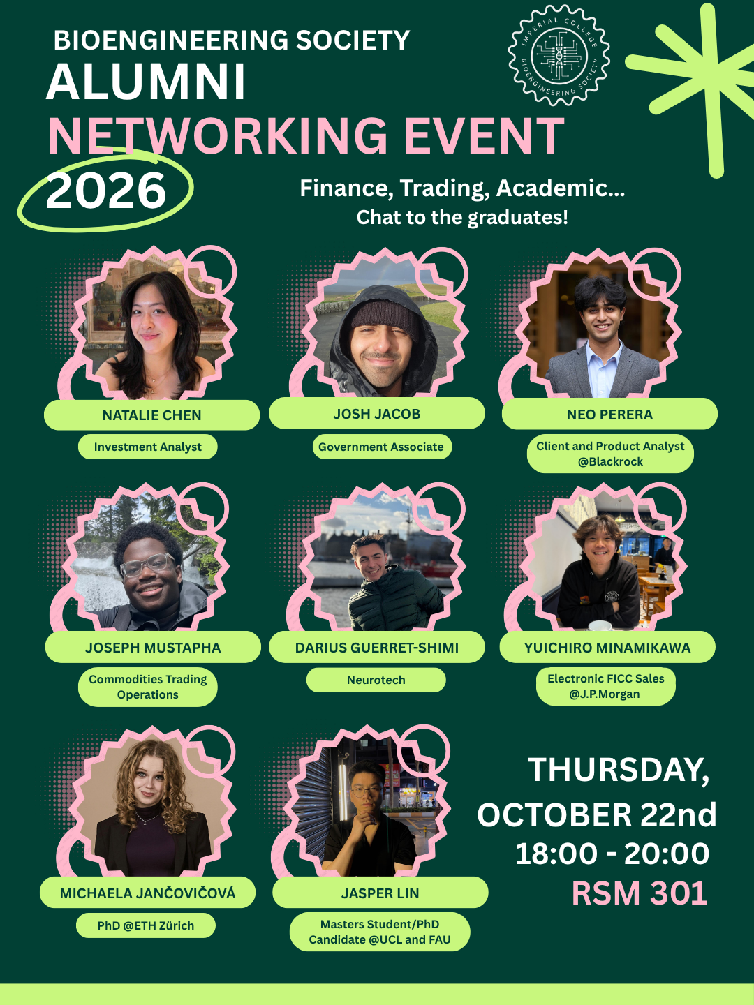 Bioeng Alumni Event: Chat With Recent Graduates!