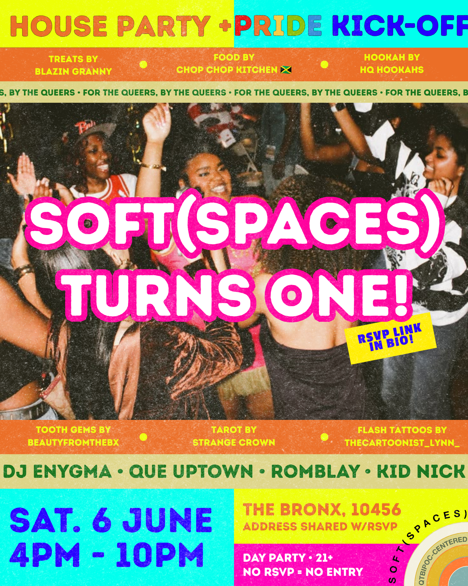 Cover art for #SOFT(SPACES) TURNS ONE!!! 🎉🎉 — Bronx, NY