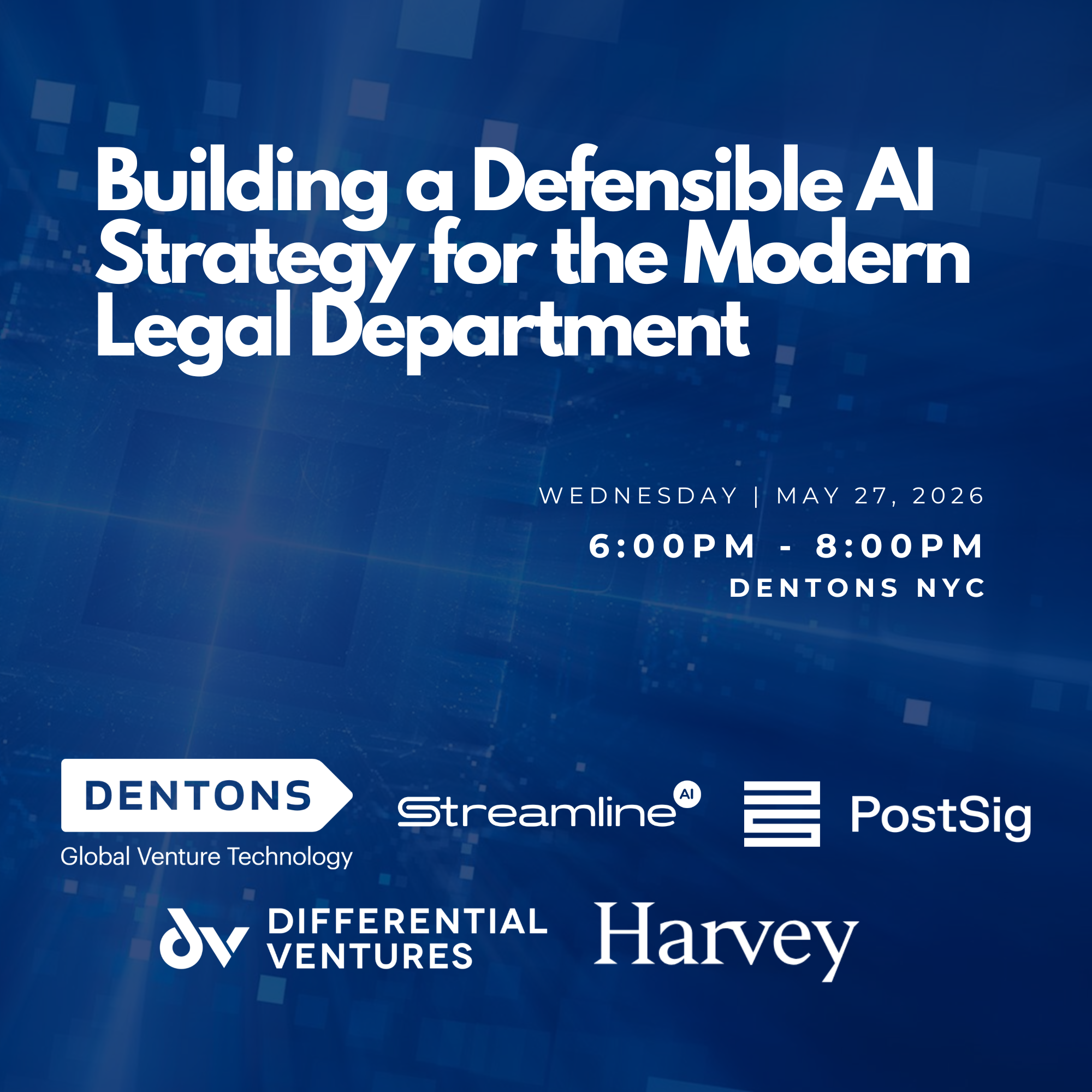 Cover art for #In-Person Panel: Building a Defensible AI Strategy for the Modern Legal Department — New York, NY