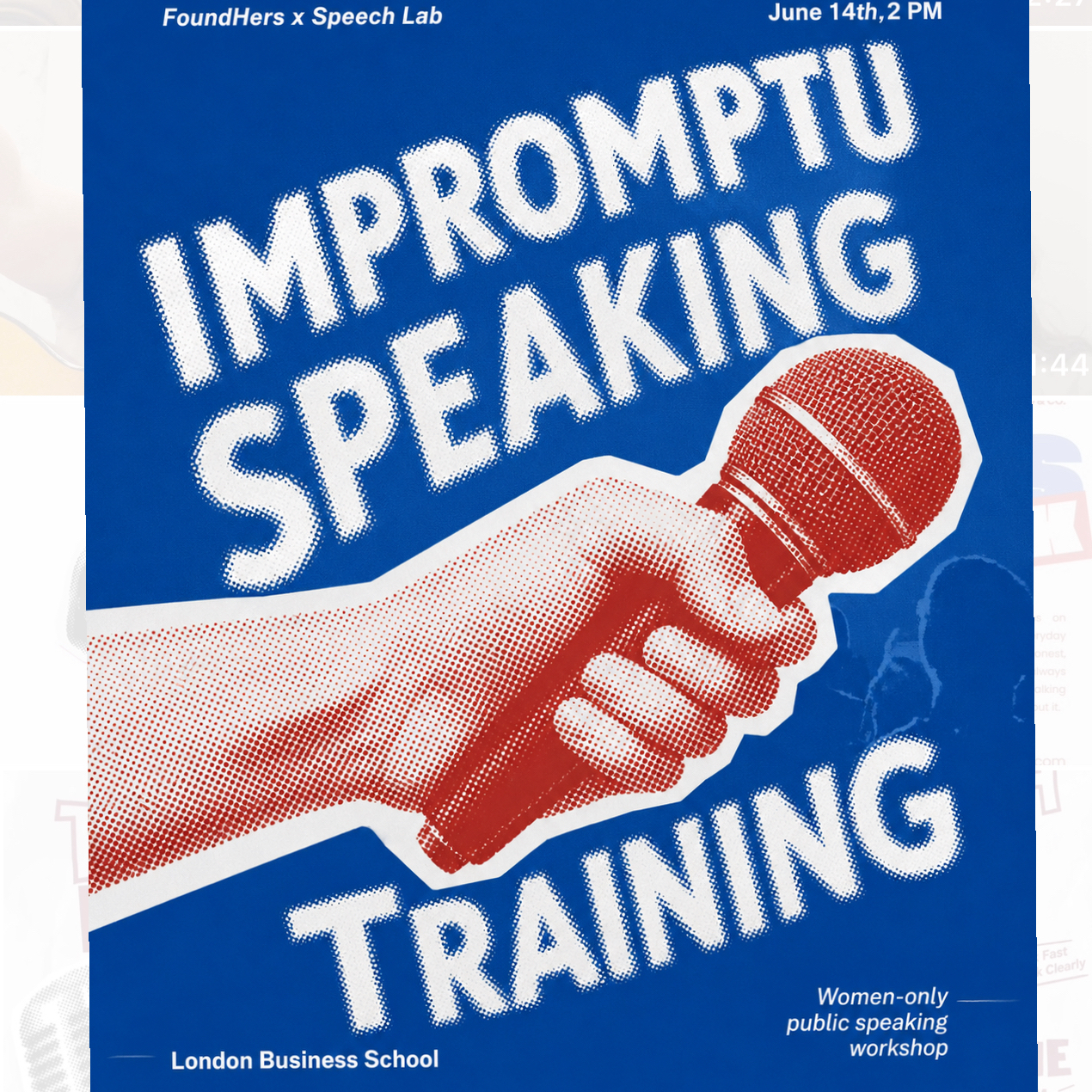 Cover art for #FoundHers x SpeechLab: Think Fast, Speak Clearly — Aldgate East Station