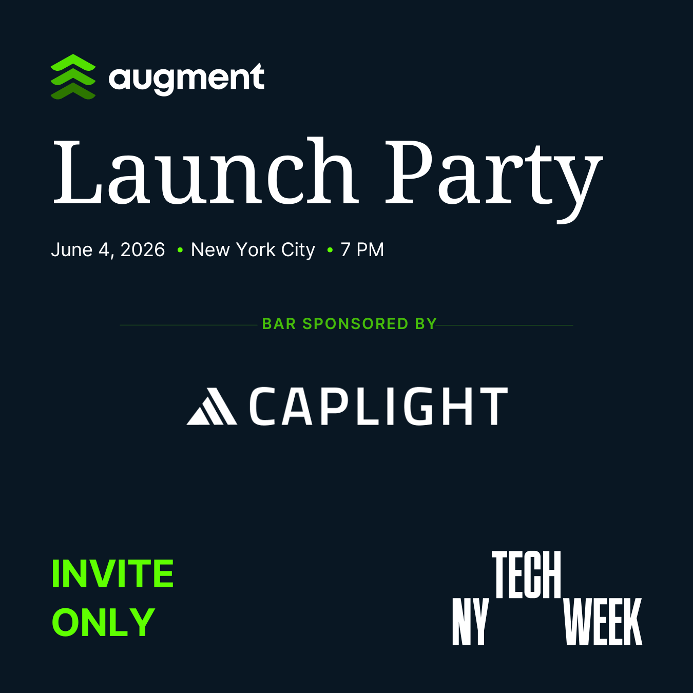 Cover art for #Private Markets, Simplified: Augment's Invite-Only App Launch Party — New York, NY