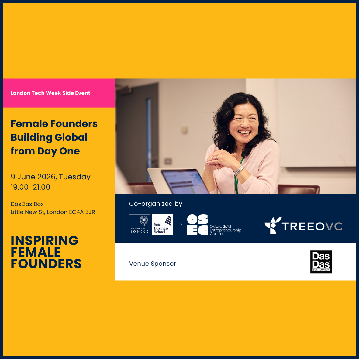 London Tech Week Side Event // Inspiring Female Founders: Female Founders Building Global from Day One