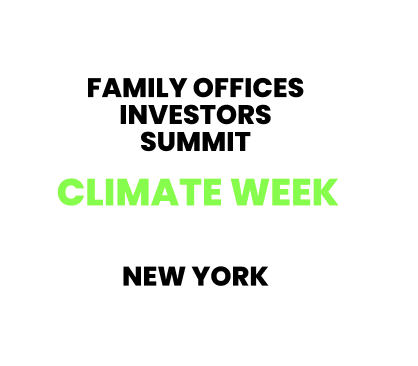 🇺🇸 Family Offices Investors Summit 🥂🕯Michelin‑Dinner 📍NYC📍Sep 21-27 Climate Week NYC🇺🇸