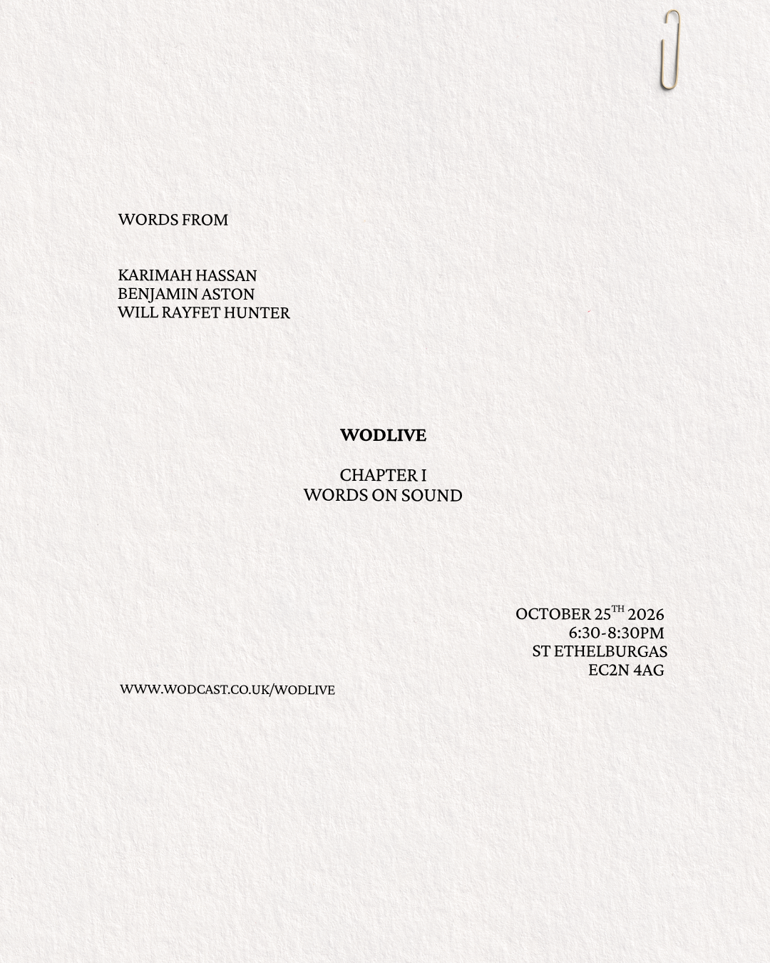 Chapter I: Words on Sound