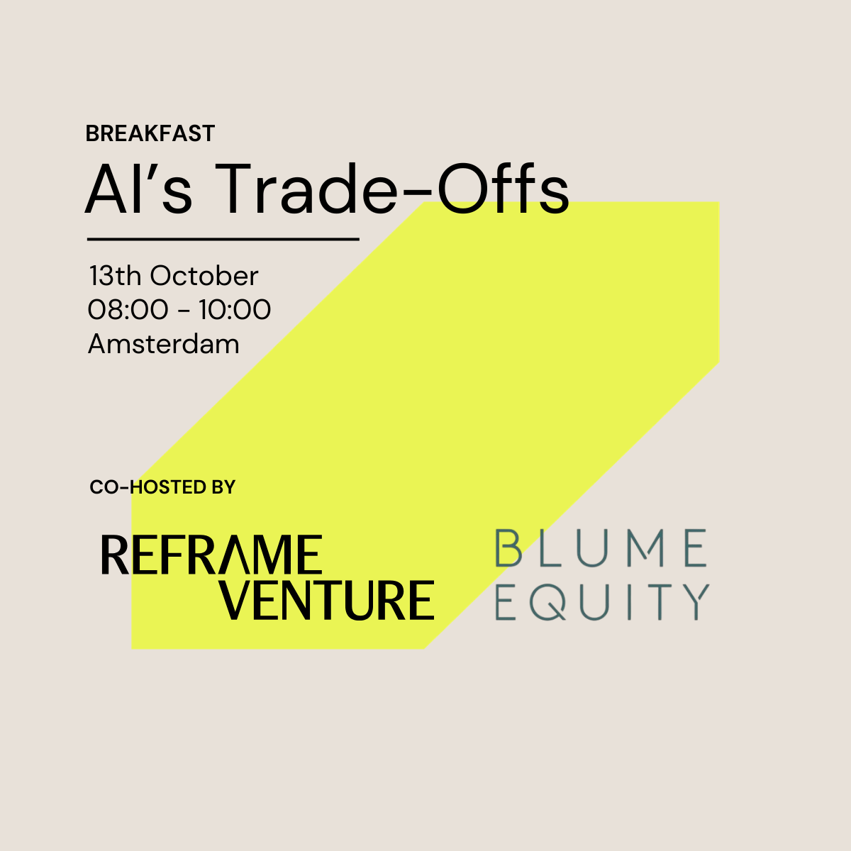 Reframe Venture x Blume Equity: Trade-Offs of AI