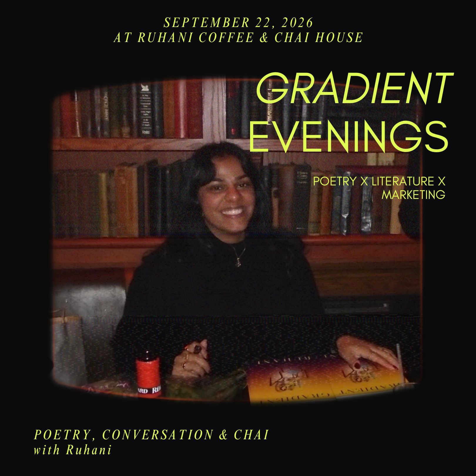 "Gradient" Evenings with Ruhani: Poet and Author Talk at Ruhani Cafe in Downtown Brooklyn