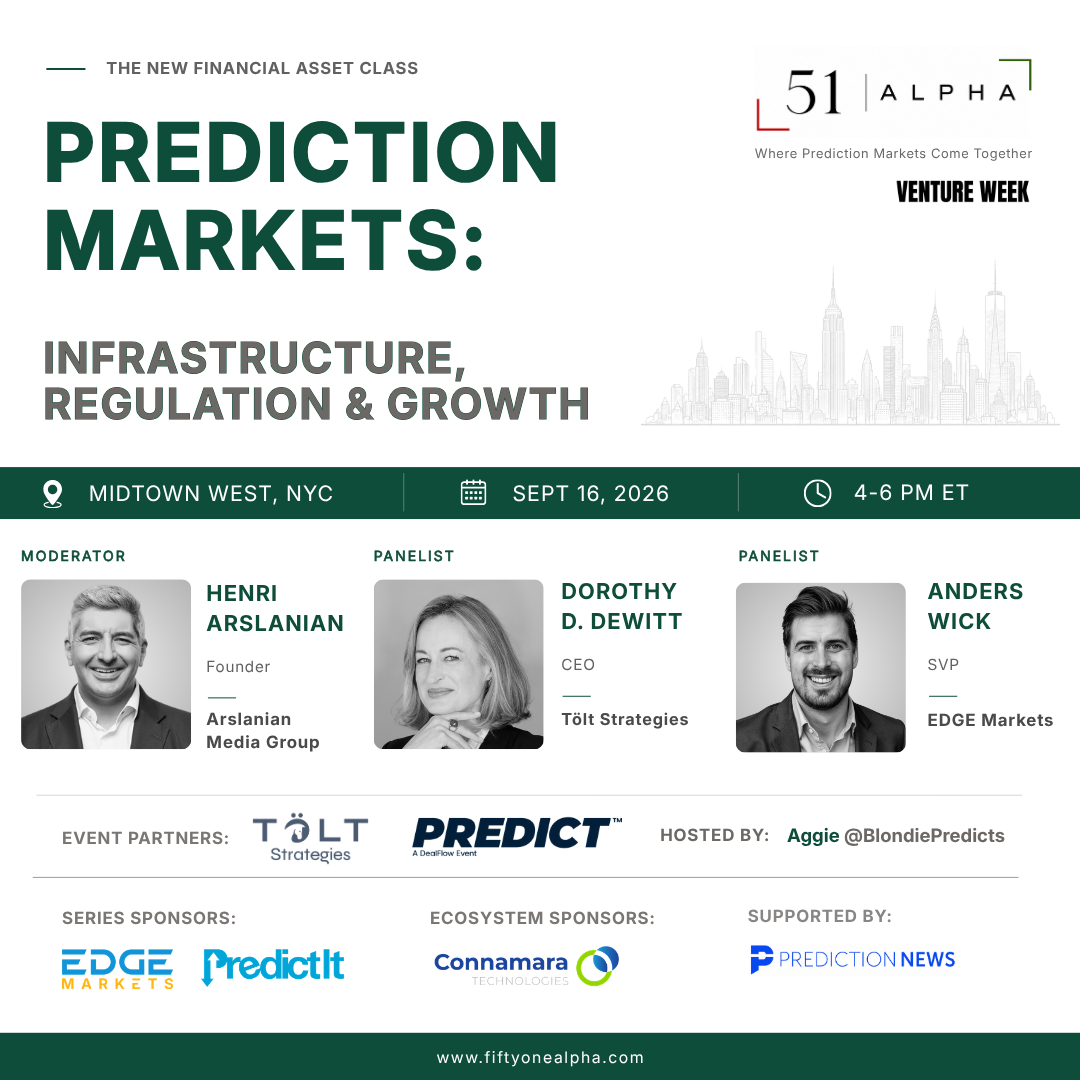 Prediction Markets: Infrastructure, Regulation & Growth | Sept 16th 4-6pm NYC