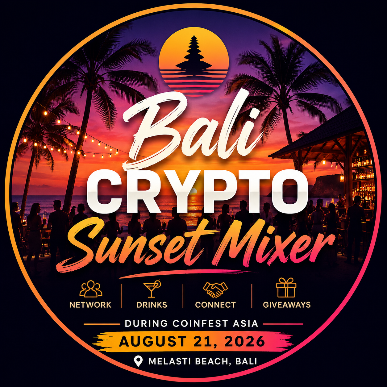 🌅 Bali Crypto Sunset Mixer | Coinfest Asia Side Event