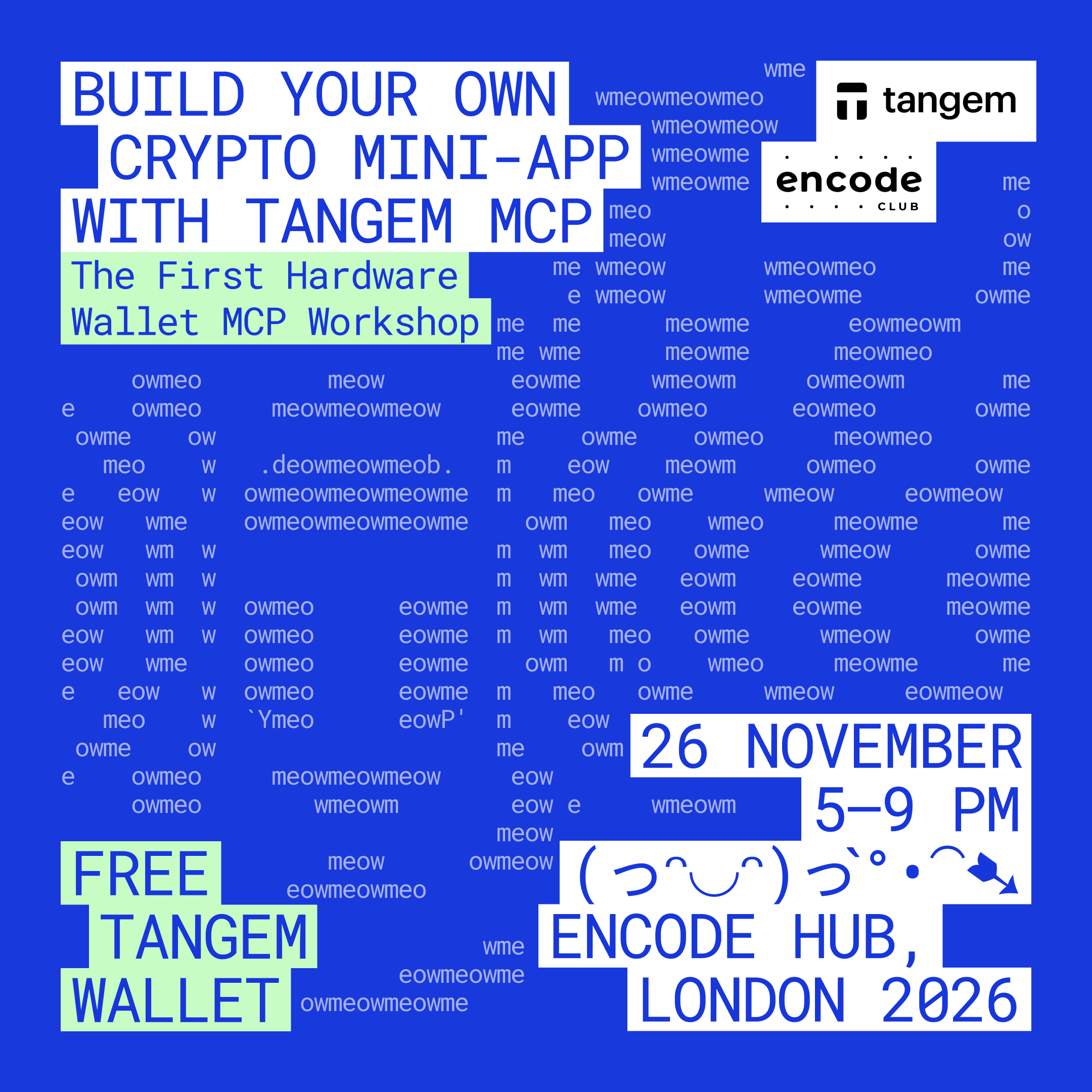 Build on Tangem: MCP Workshop & Build Night