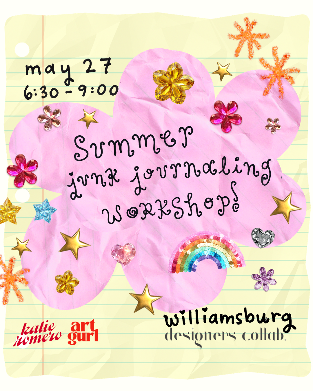 Cover art for #junk journaling workshop: SUMMER MOOD BOARD edition! — designers collab.