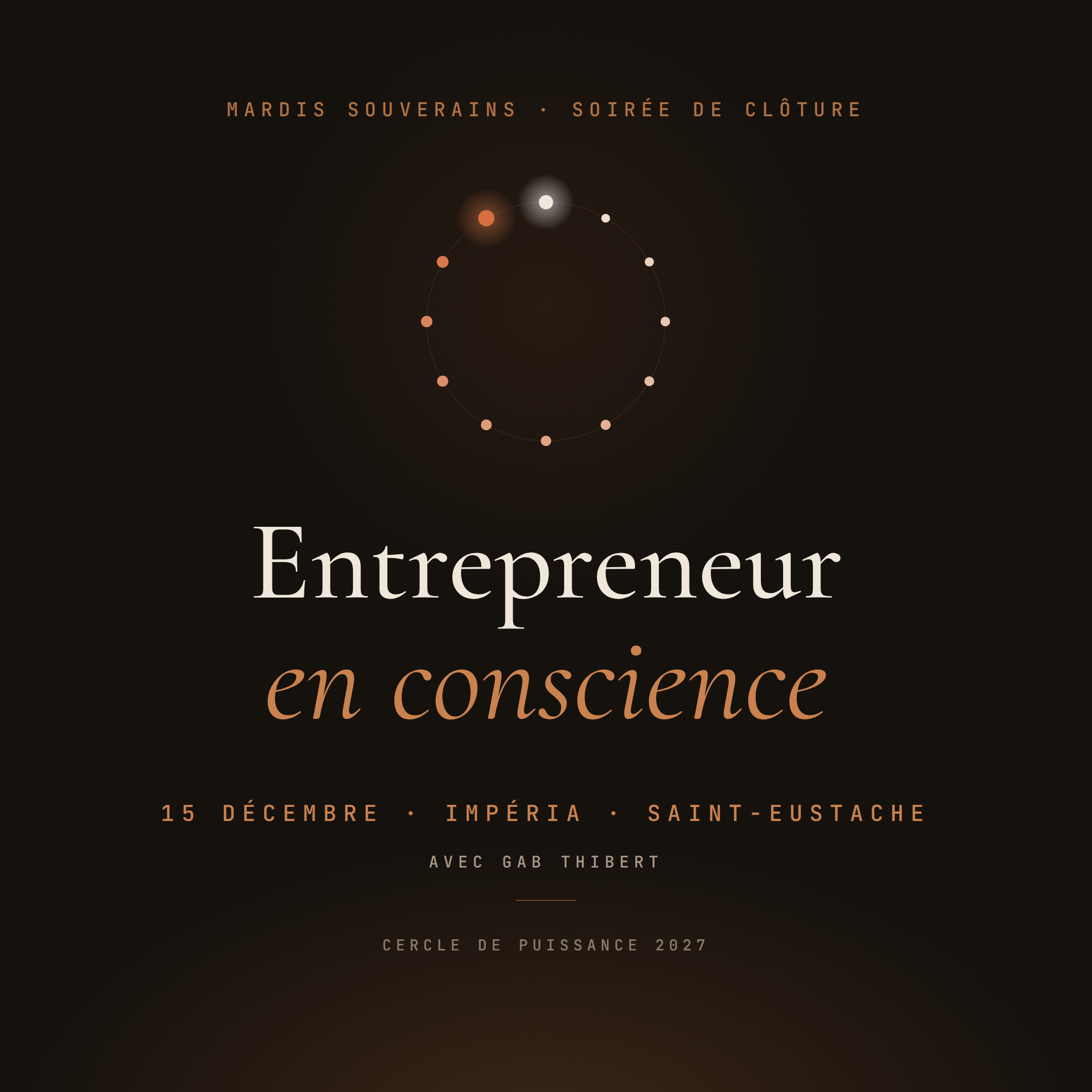 Entrepreneur en conscience · La soirée de clôture des Mardis souverains