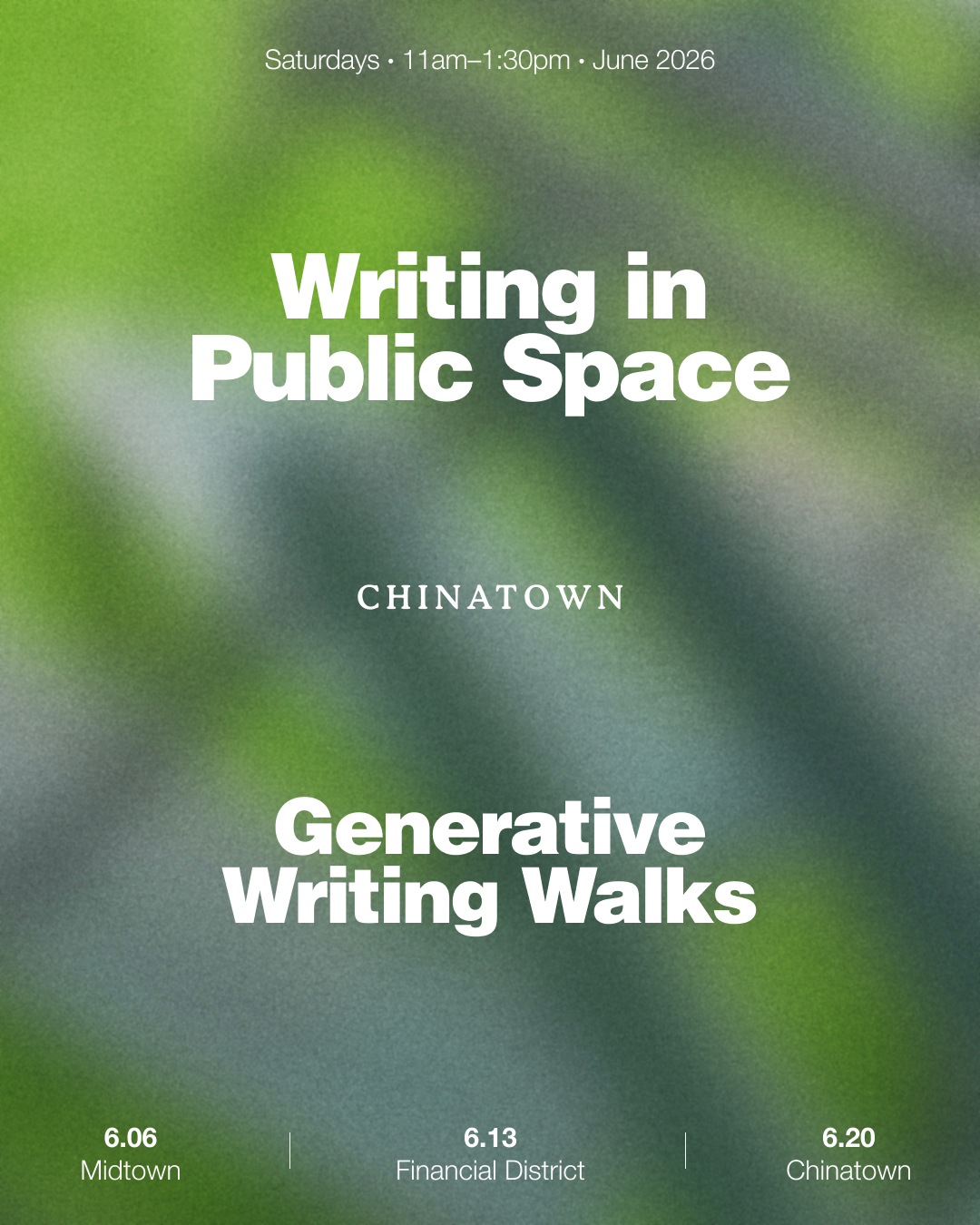 Cover art for #Writing in Public Space: A Generative Writing Walk (Chinatown) — Columbus Park