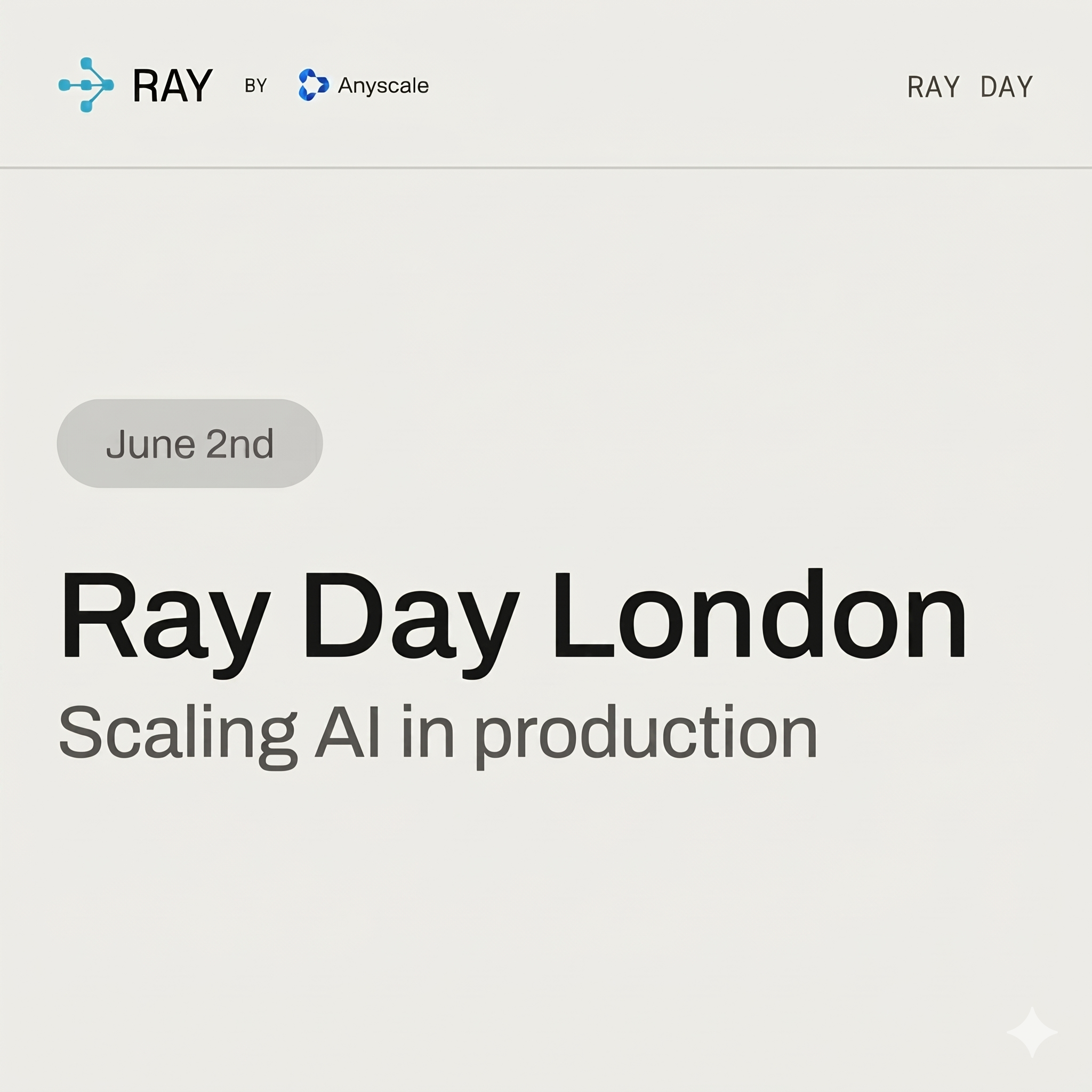 Scaling AI in production : Ray Day London