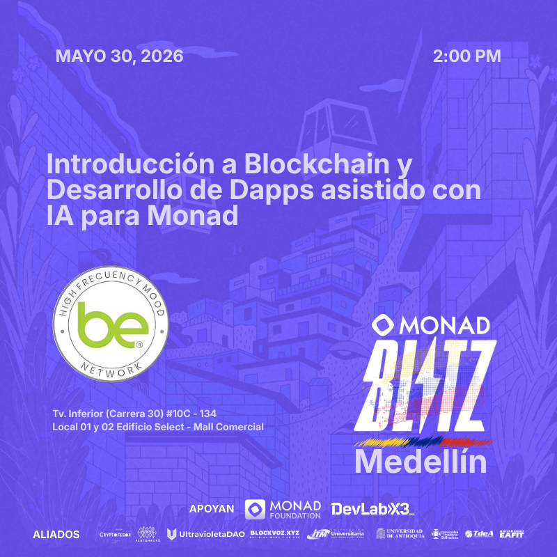 Introducción a Blockchain y Desarrollo de Dapps asistido con IA para Monad