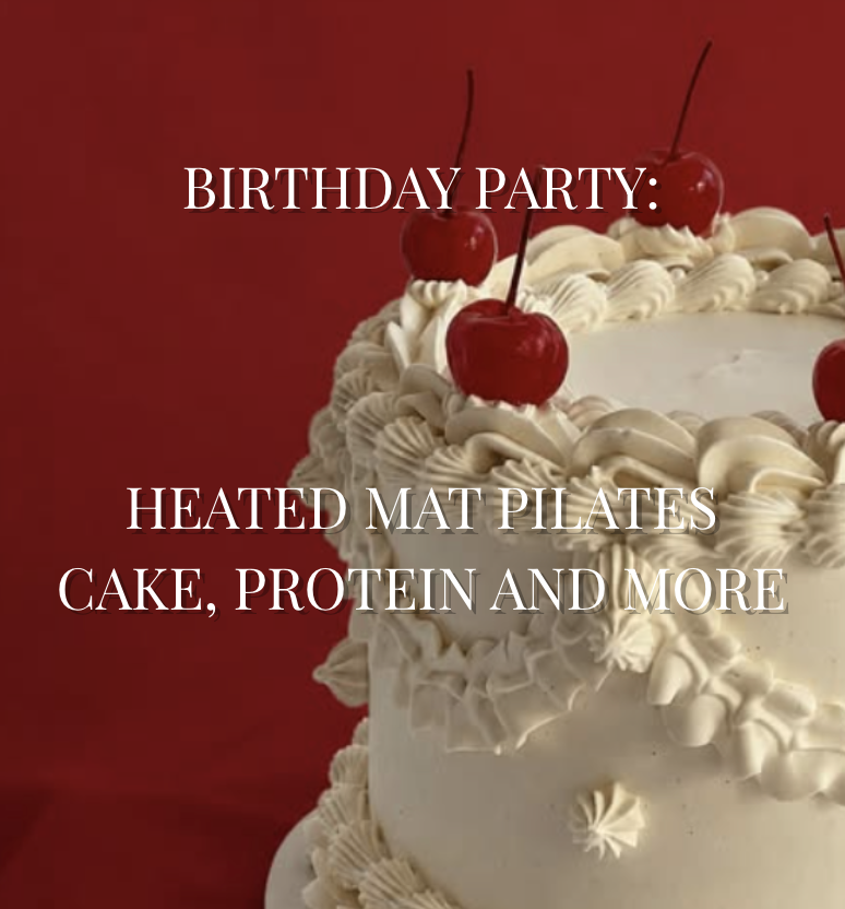 Heated Pilates, Protein Cocktails & Cake