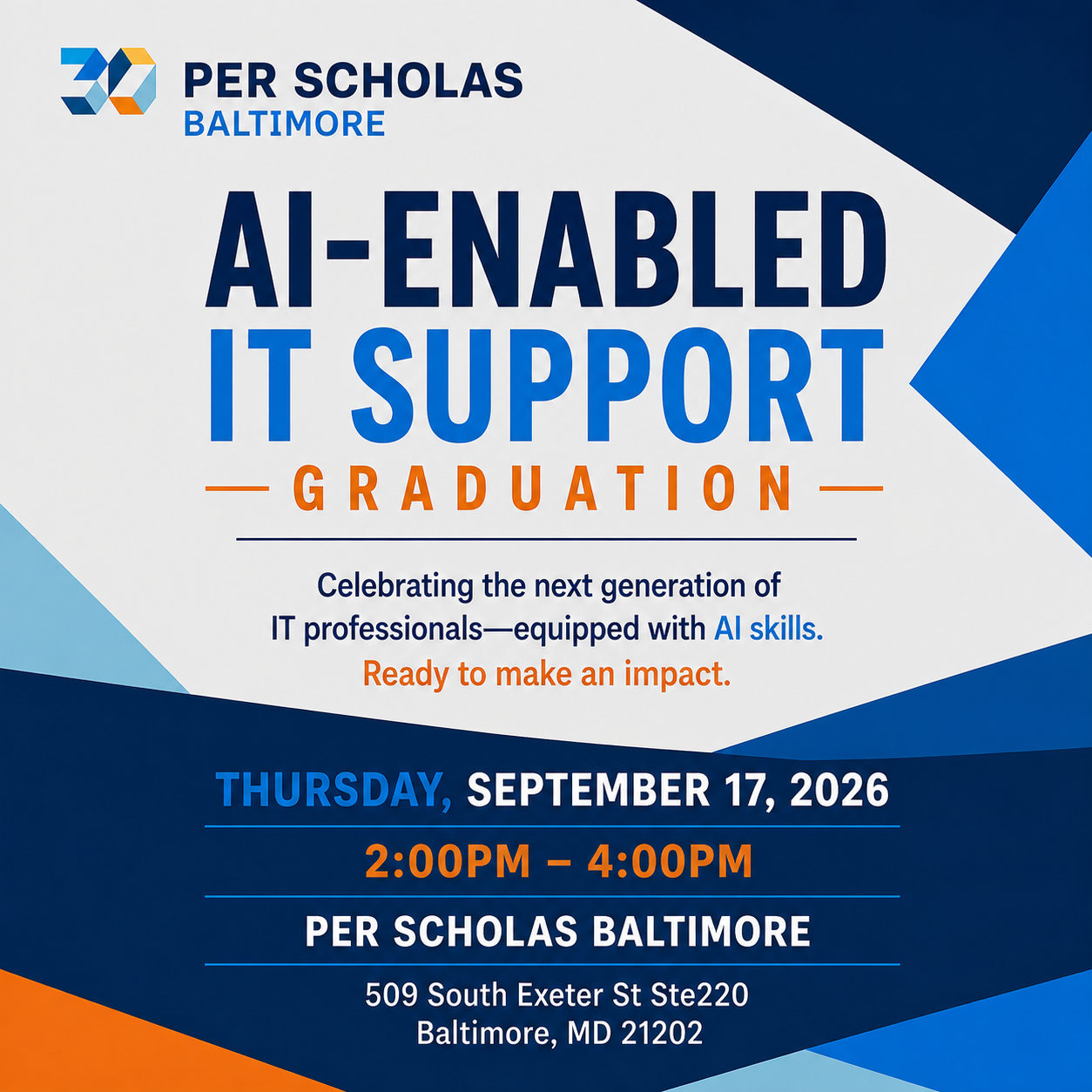 Per Scholas Baltimore AI-Enabled IT Support Graduation
