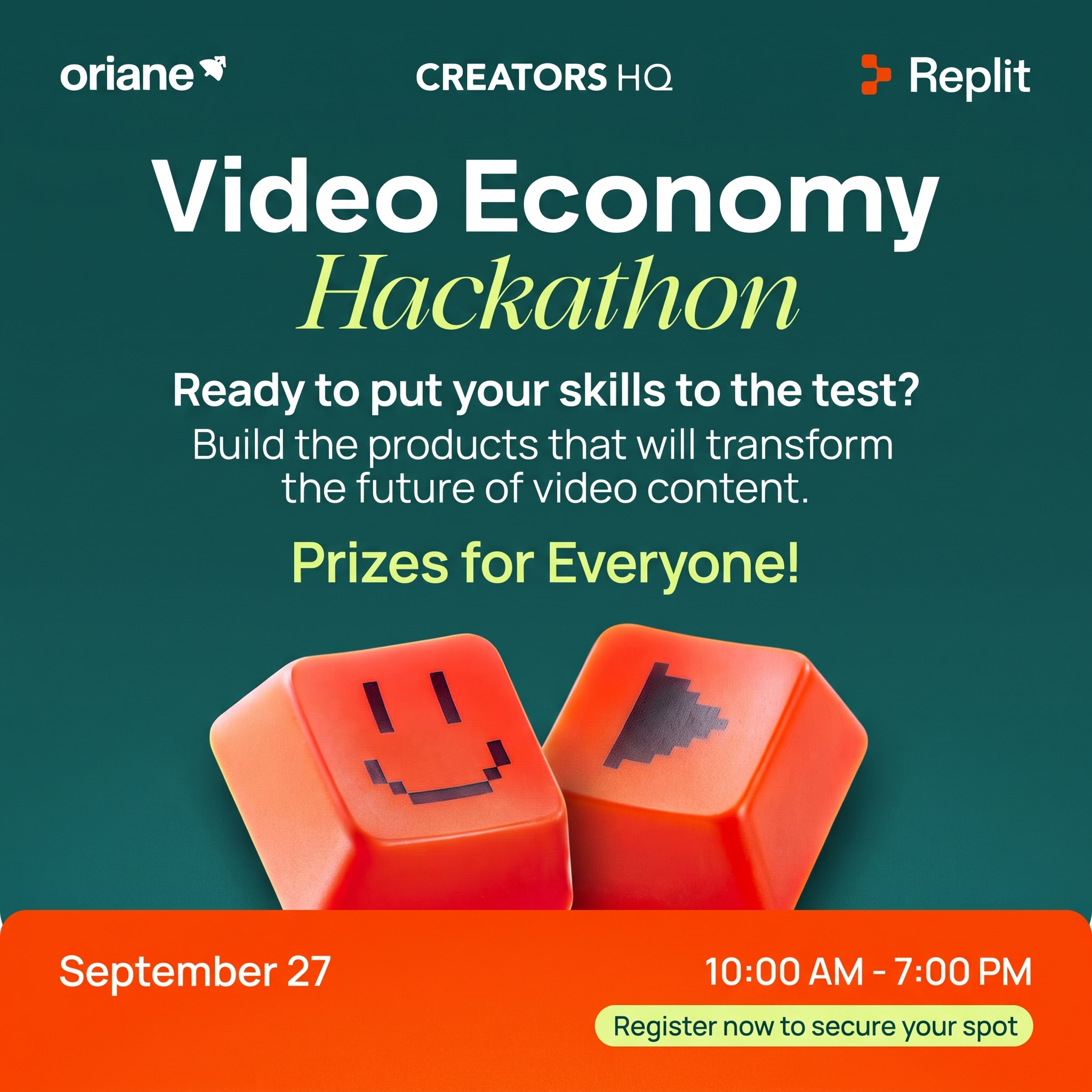Oriane x Replit x Creators HQ: Build for the Video Economy - Dubai Hackathon