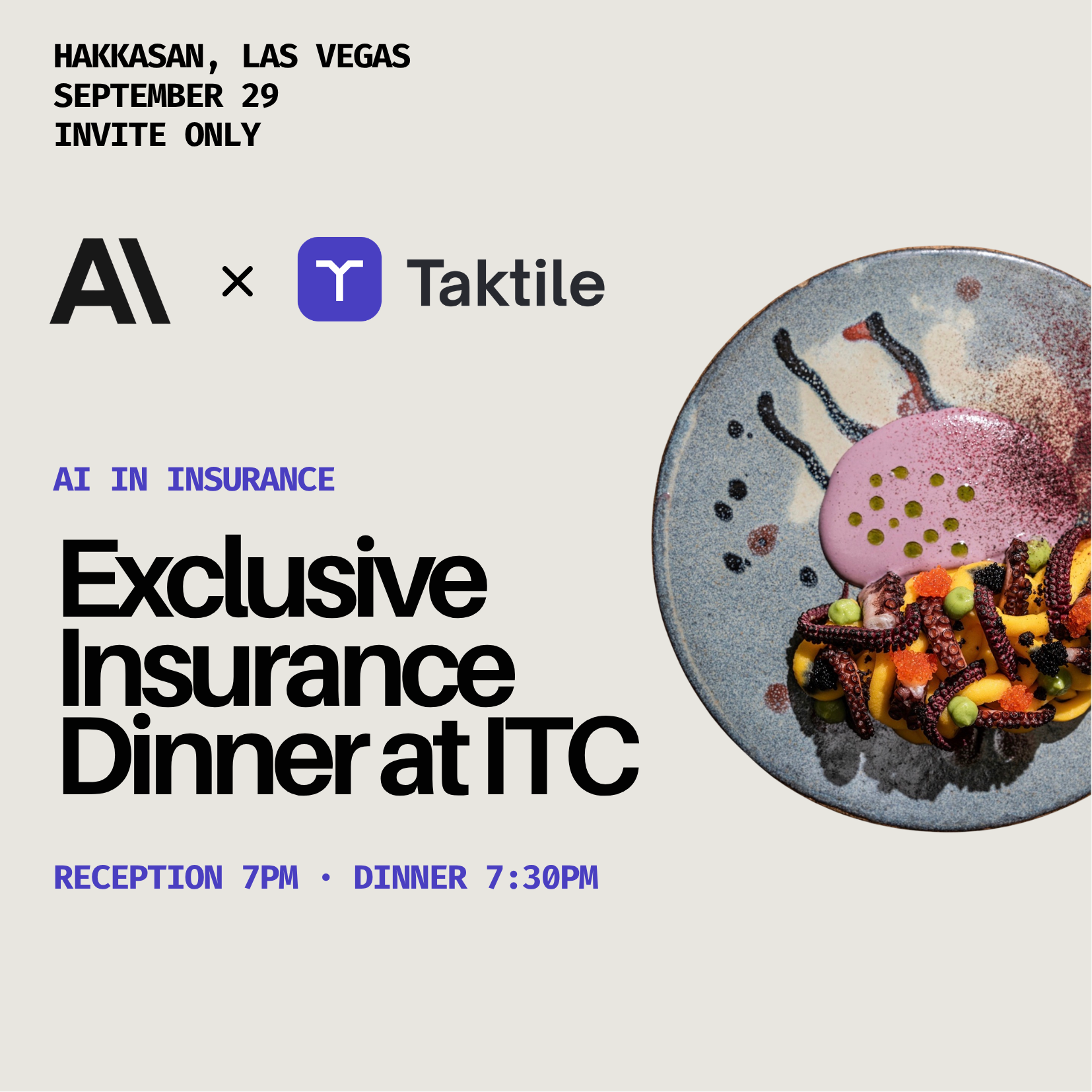 Exclusive Insurance Dinner with Anthropic & Taktile