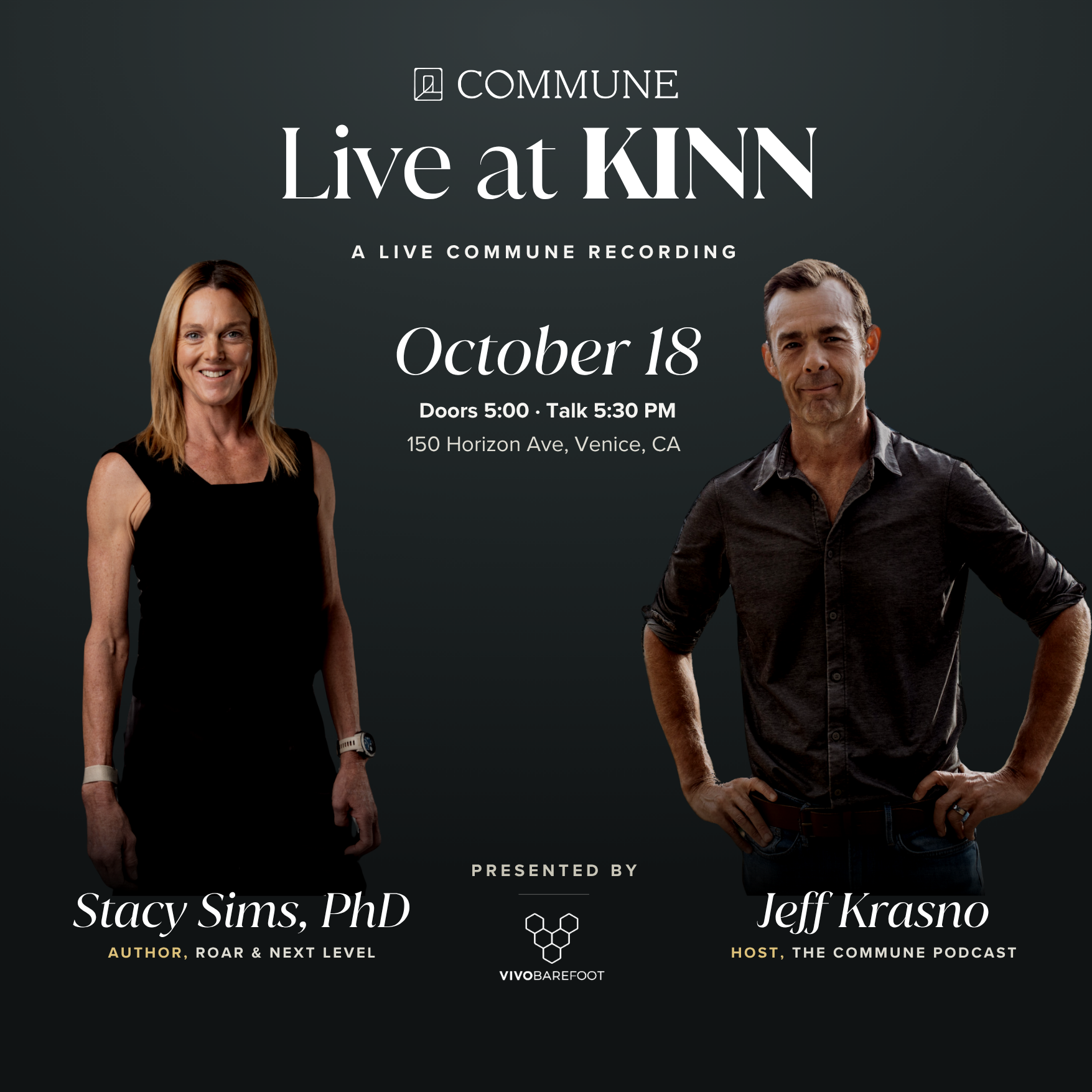 Commune Podcast Live with Jeff Krasno and Dr. Stacy Sims