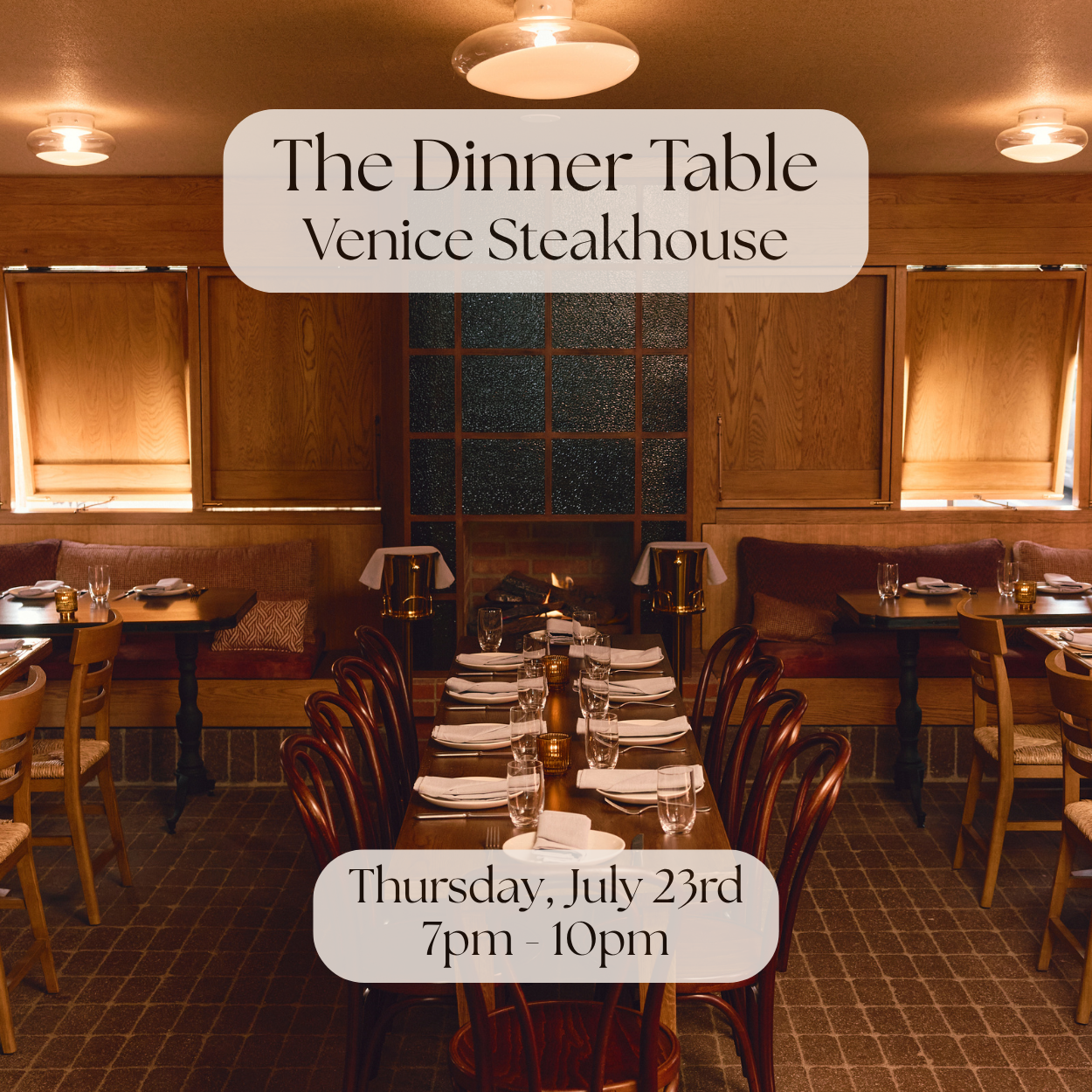 The Dinner Table at Venice Steakhouse (LA)
