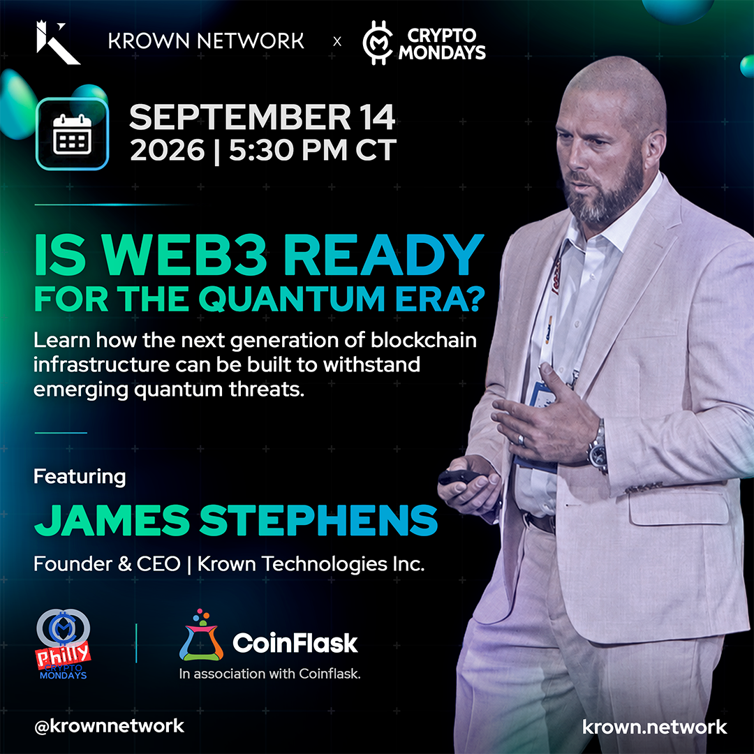 CryptoMondays Philly; con James Stephens, CEO de Krown Technologies Inc.