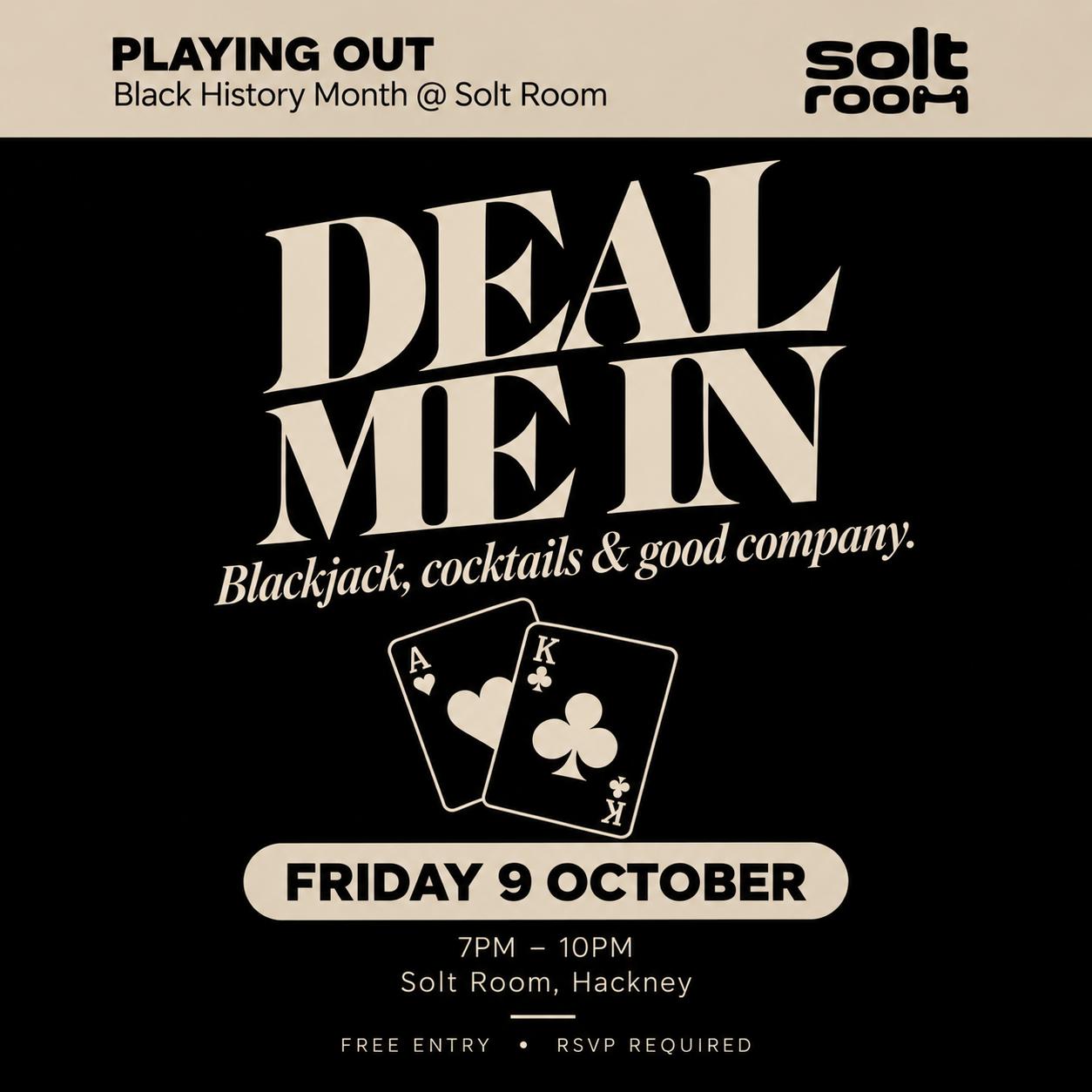 DEAL ME IN ♠️ Blackjack, cocktails & good company