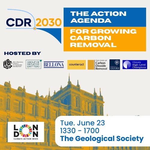 Cover art for #CDR2030: The Action Agenda for Growing Carbon Removal — The Geological Society