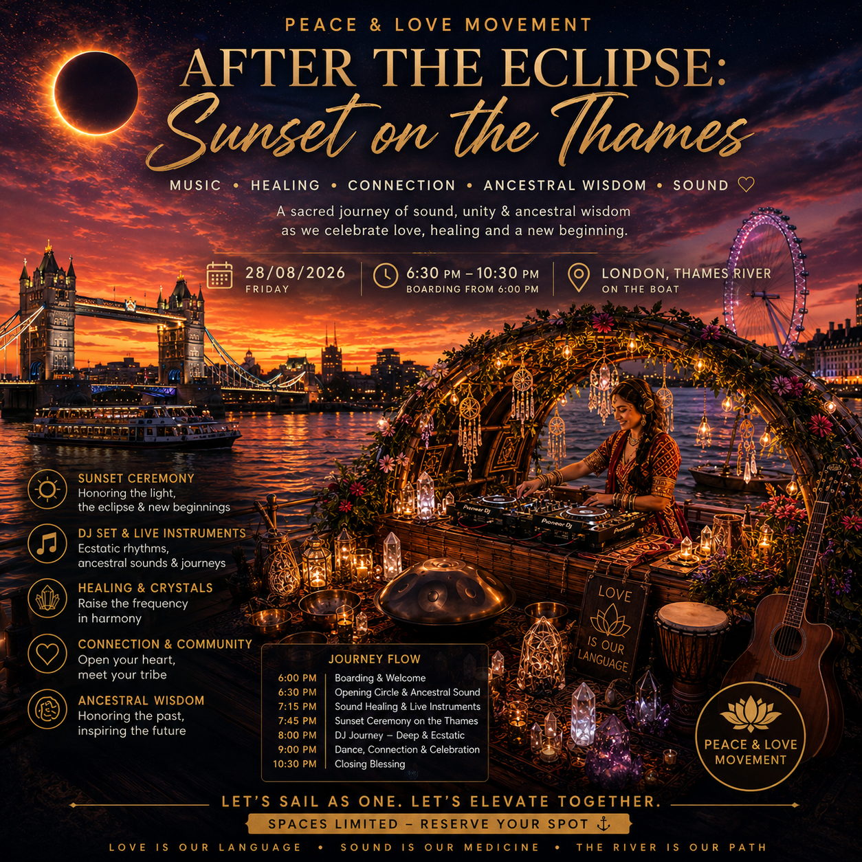 AFTER THE ECLIPSE: SUNSET ON THE THAMES