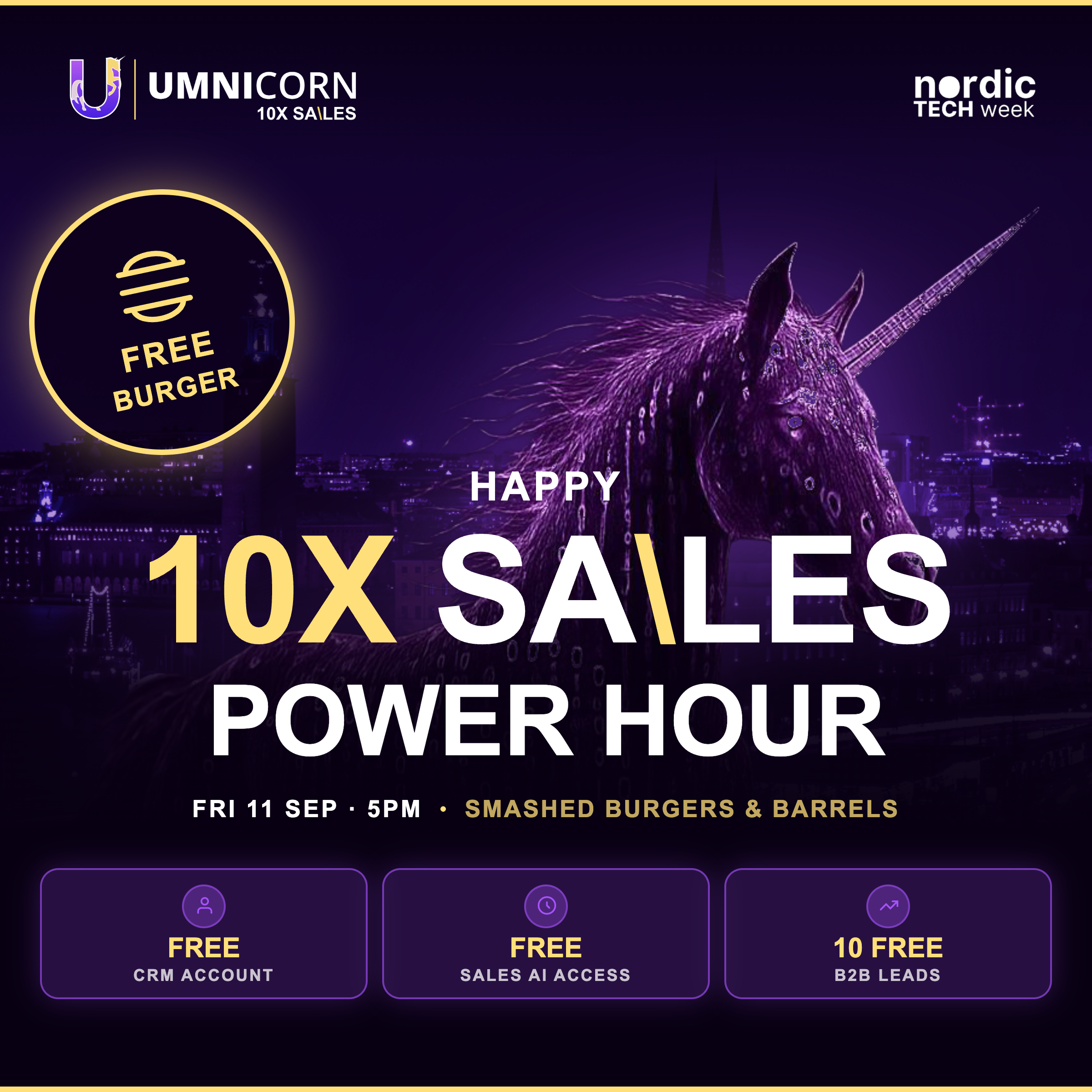 Glückliche 10X SALES POWER Stunde von UMNICORN