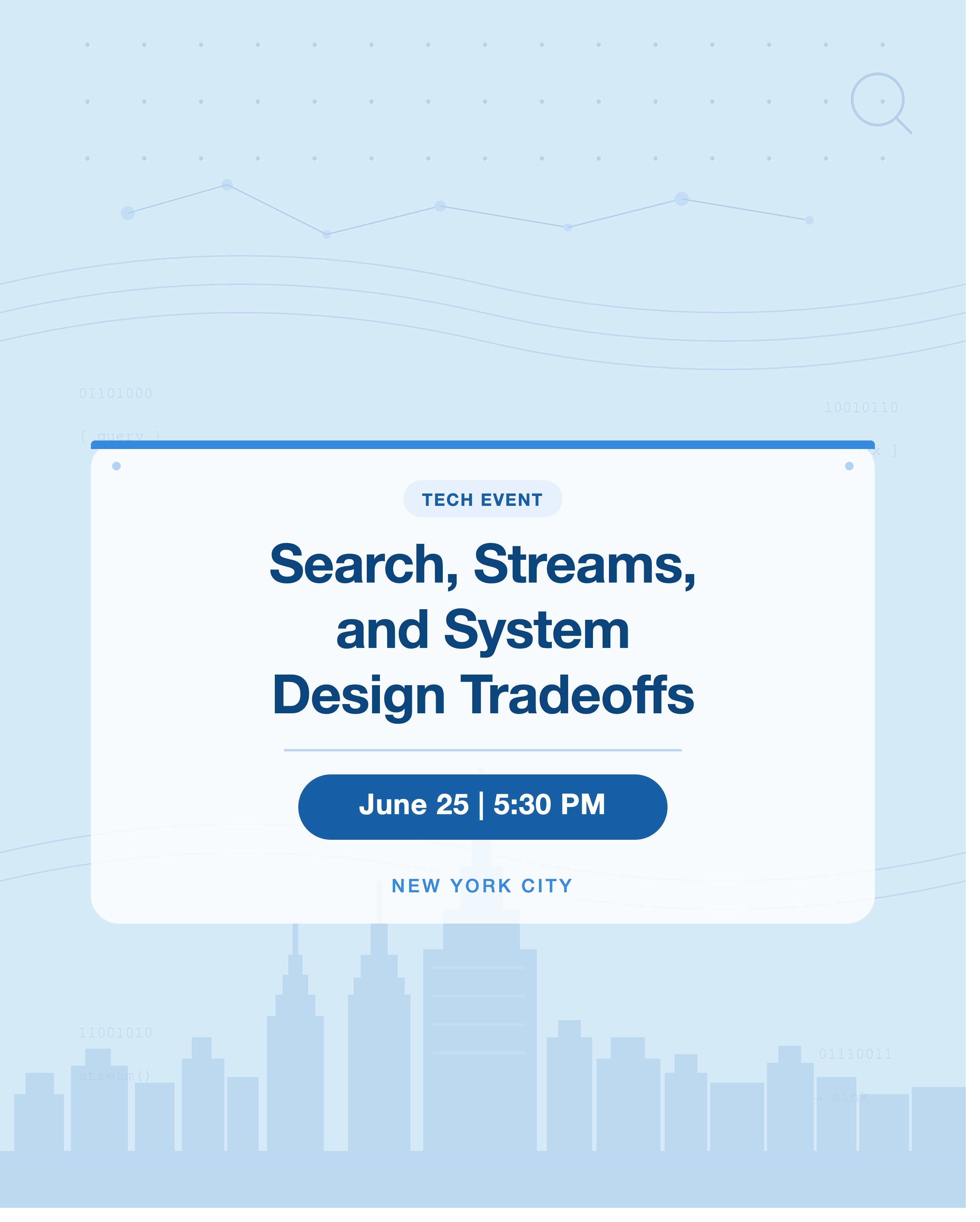 Cover art for #Search, Streams, and System Design Tradeoffs — 1250 Broadway