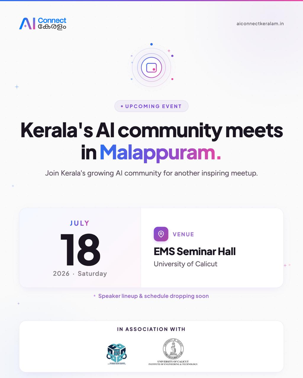AI Connect Kerala — Encuentro de julio