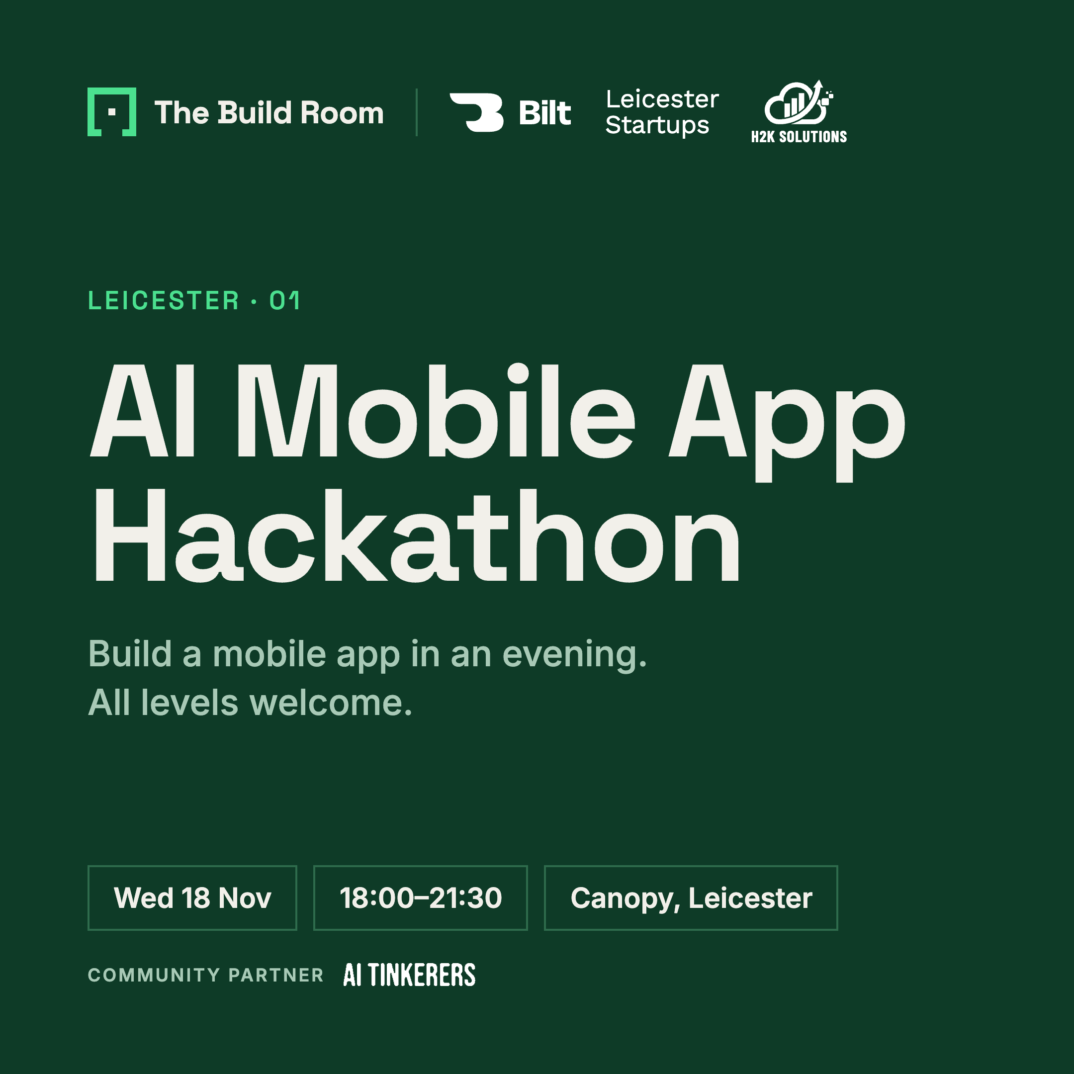 AI Mobile App Hackathon · Leicester