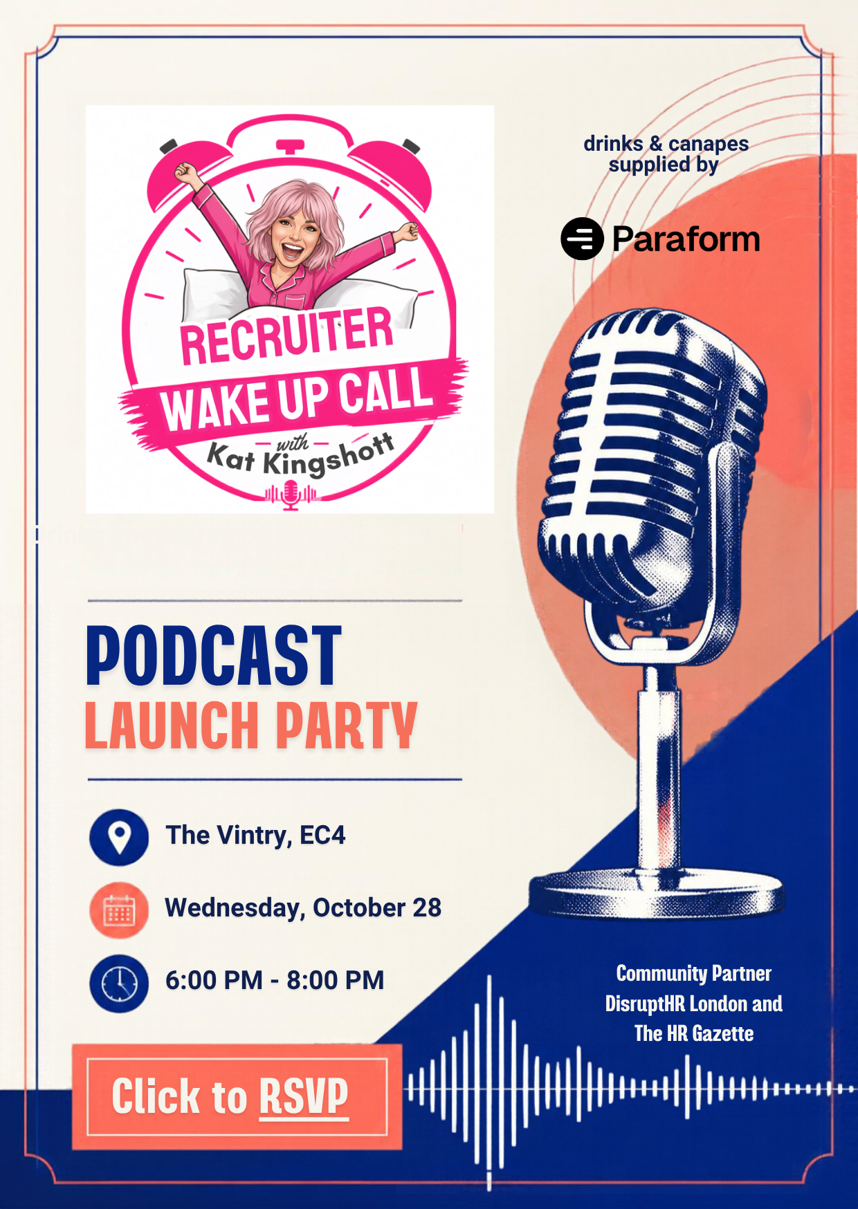 Recruiter Wake Up Call with Kat Kingshott Podcast Launch Party