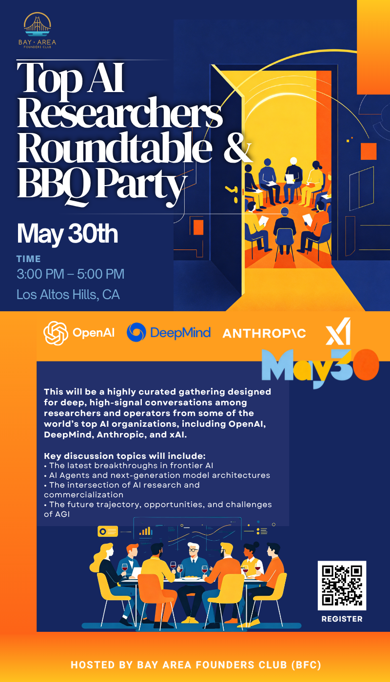 Cover art for #Top AI Researchers Roundtable & BBQ Party in Los Altos Hills — Los Altos Hills, CA