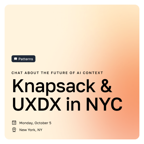 Knapsack совместно с UXDX проводит Patterns в Нью-Йорке