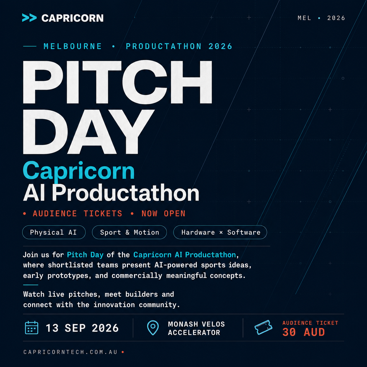 Capricorn Physical AI × Competencia Deportiva 2026 | Día de Presentación