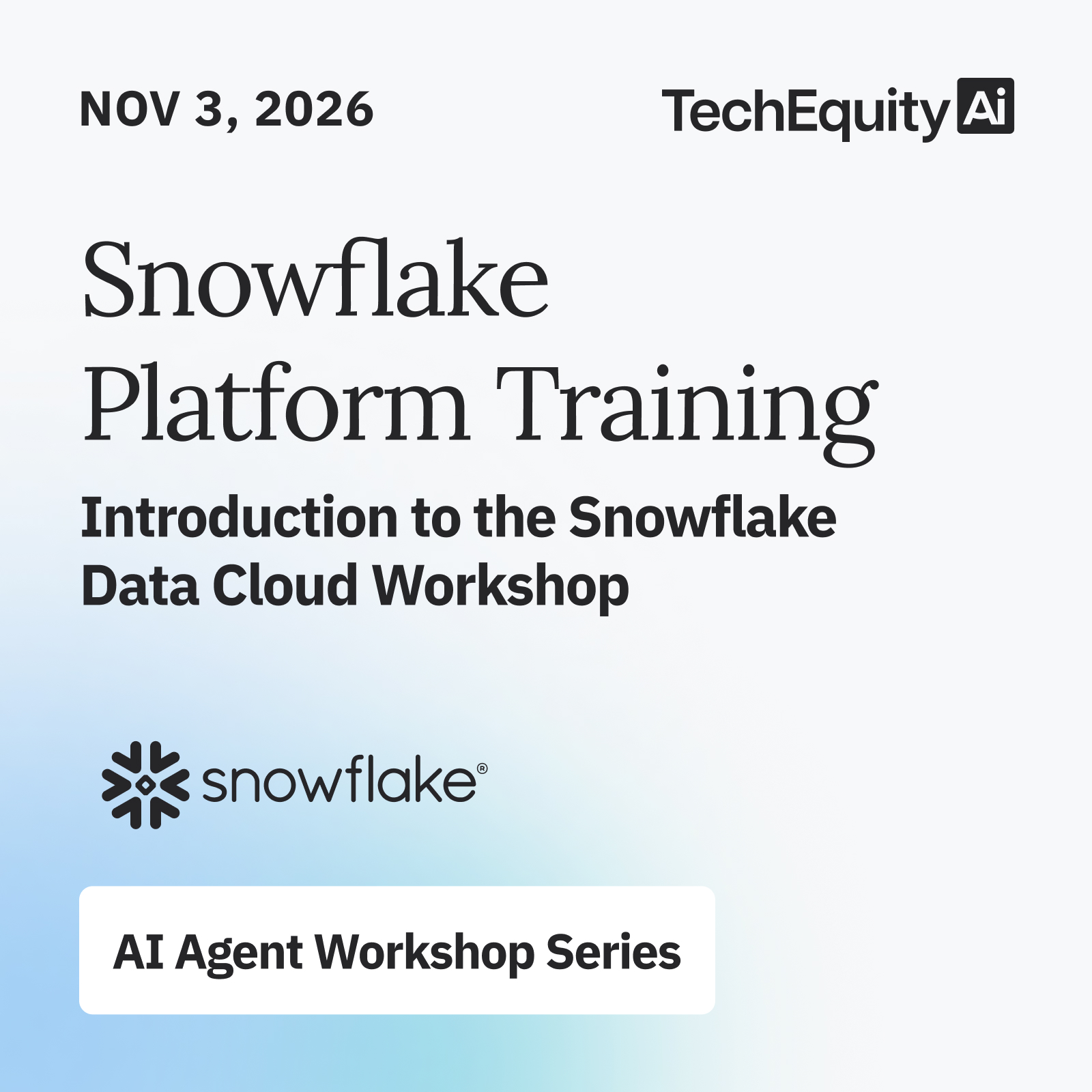 Snowflake Platform Training: Introduction to the Snowflake Data Cloud Workshop