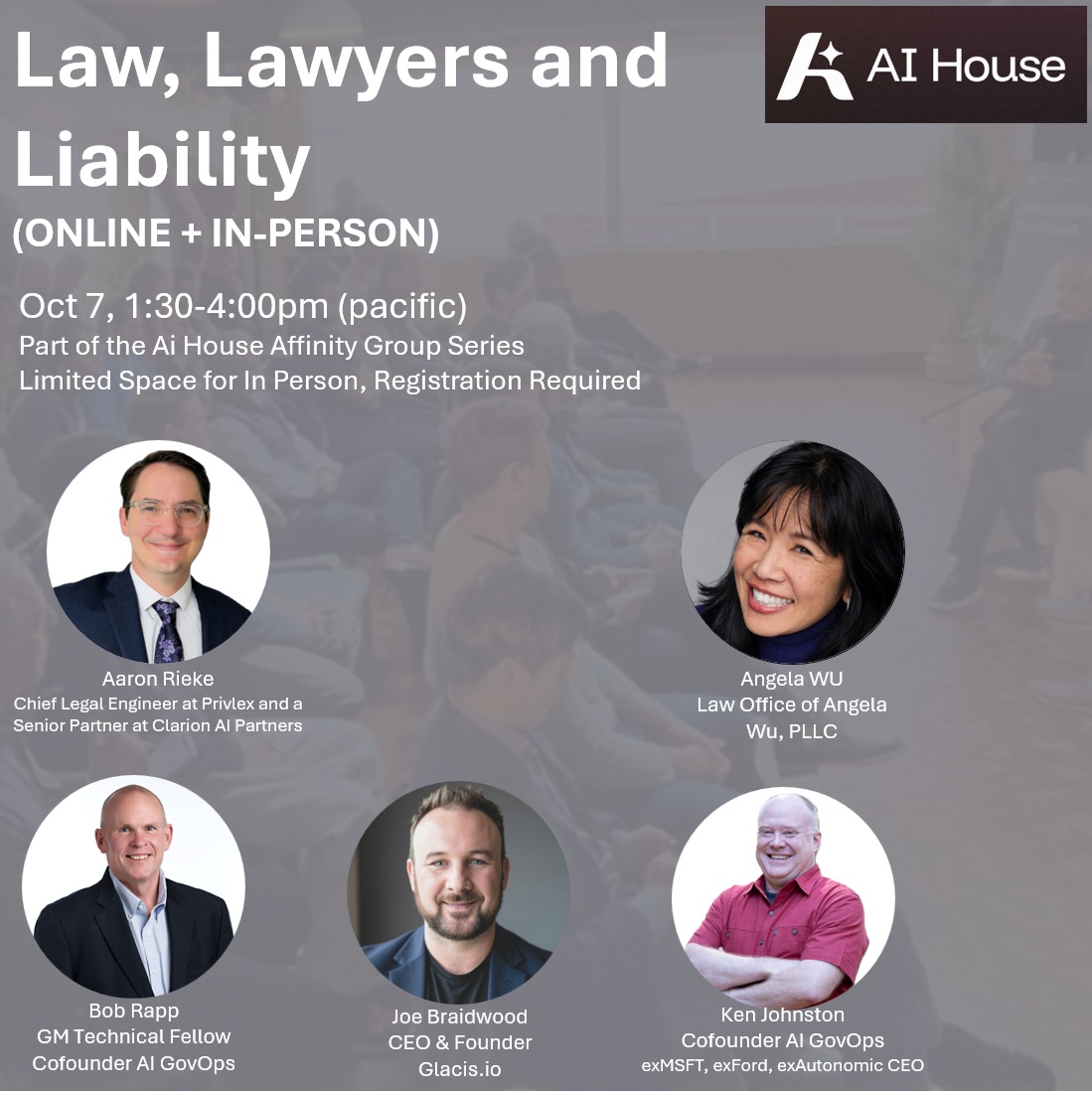 AI Governance (In Person + Online): Law, Lawyers, and Liability