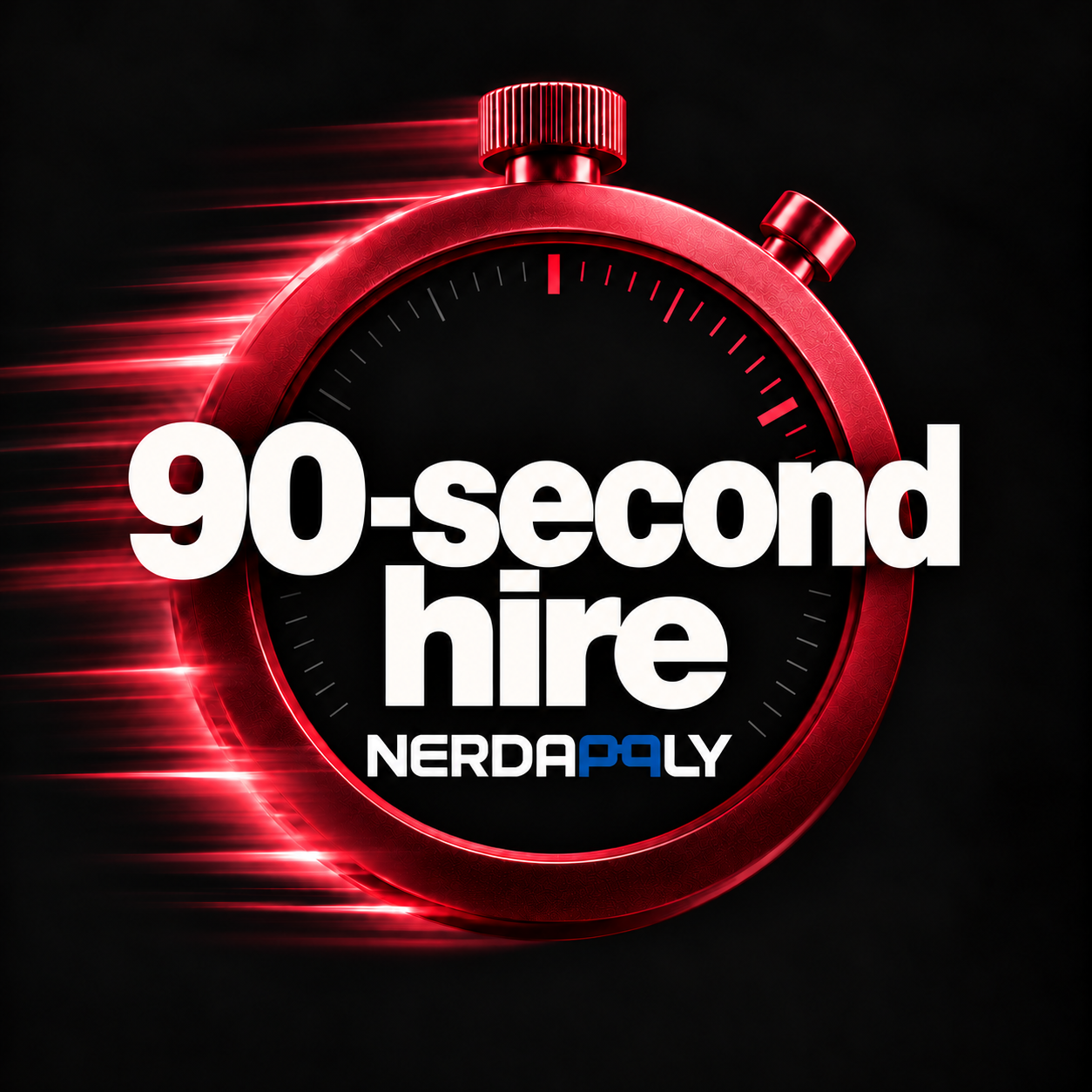 90-Second Hire: Momentum Recruiting x Nerd Apply flier