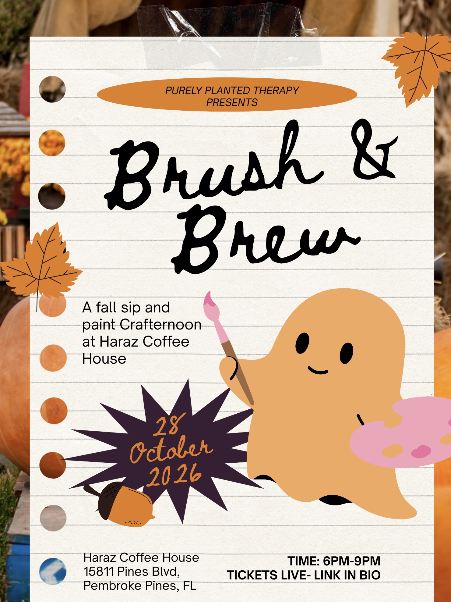 Brush & Brew: אחר צהריים של יצירה בסתיו