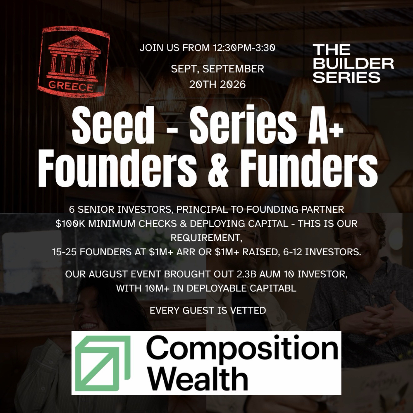 The Deployment Room: 6 Active Funds, Funding Founders (Seed to Series A+) - Sept. 20th