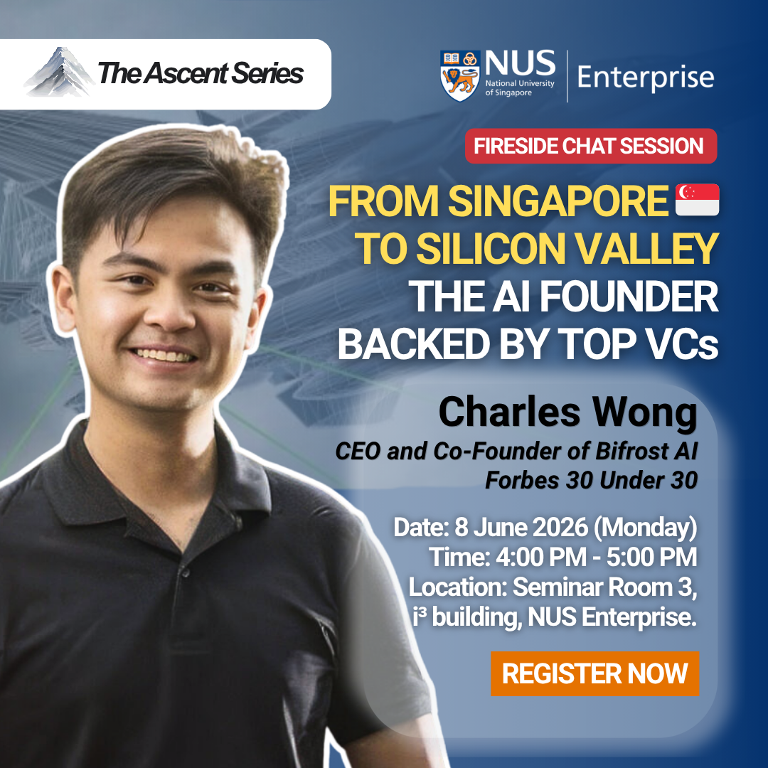 Cover art for #Fireside Chat with Charles Wong. From Singapore to Silicon Valley: The AI Founder Backed By Top VCs — NUS Enterprise