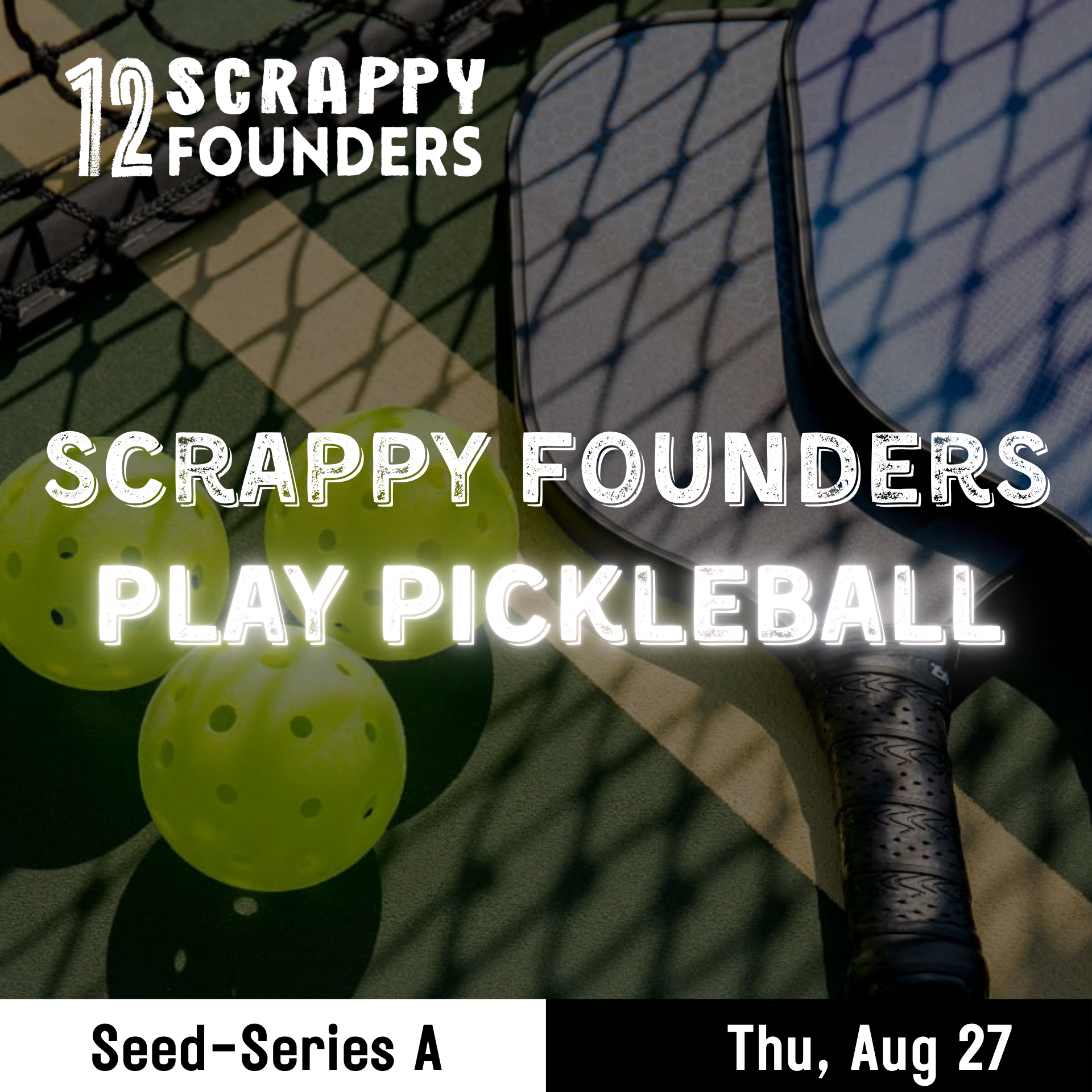 Основатели Scrappy AI играют в пиклбол (от посевного раунда до серии A)