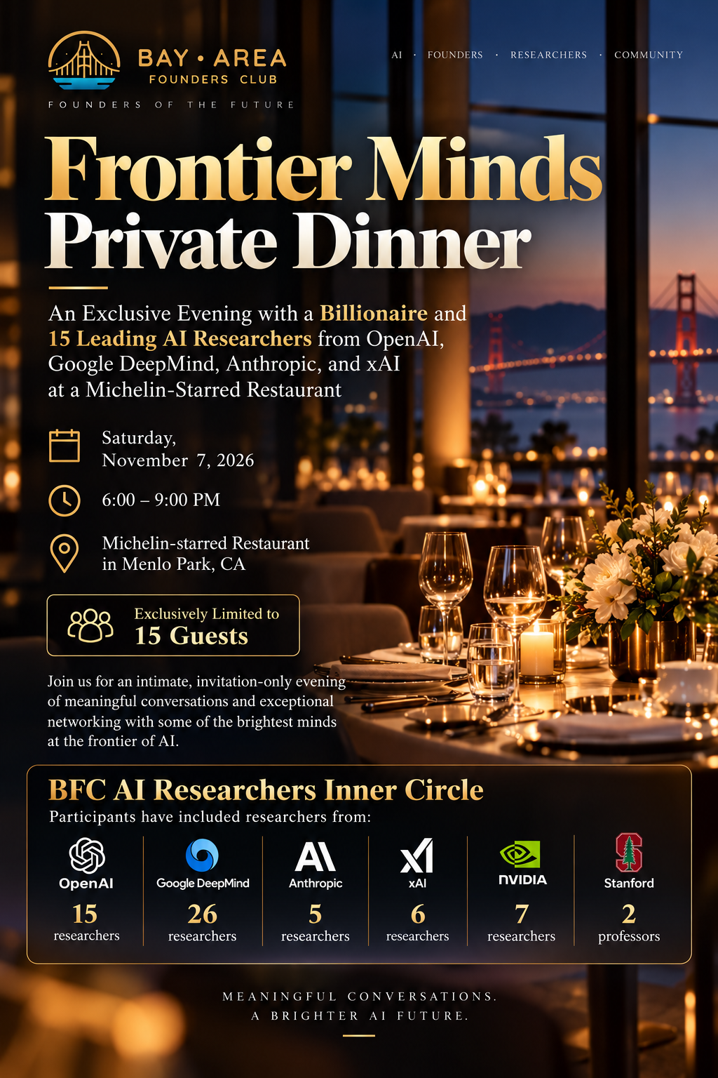 Frontier Minds Private Dinner with a Billionaire