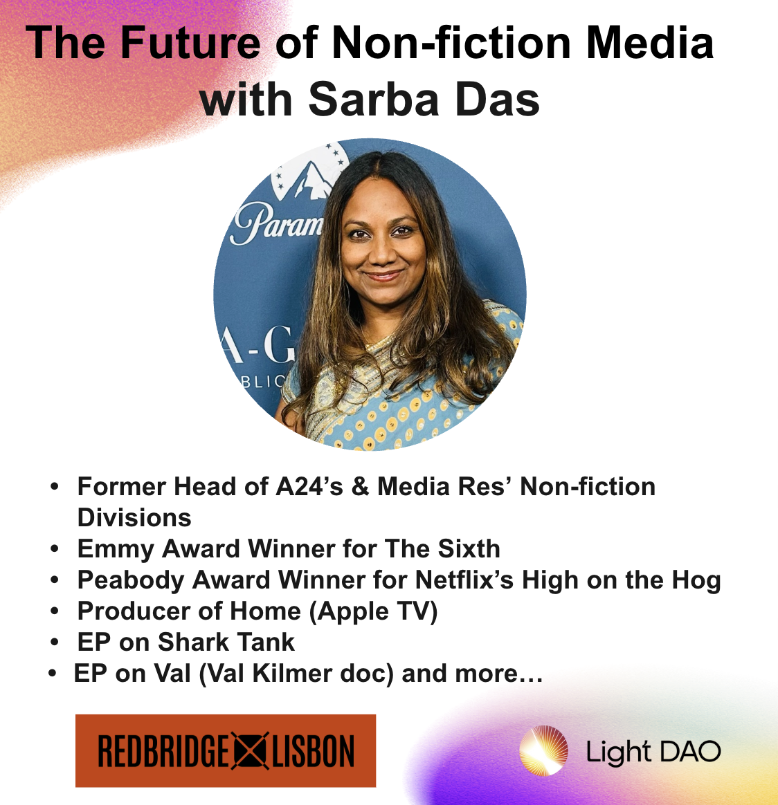 An Evening with Sarba Das · Red Bridge × Light Dao Salon