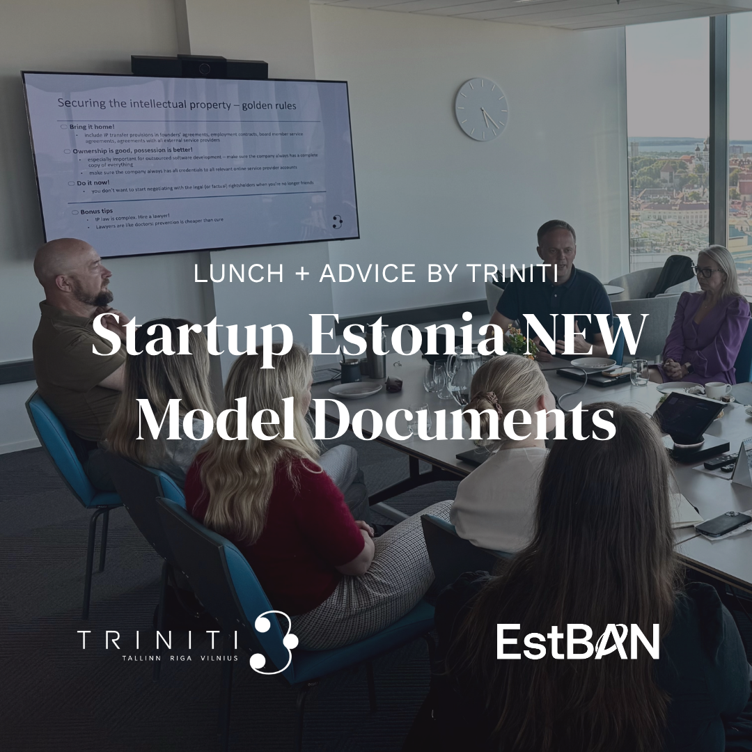 Startup Estonia Model Documents Info Session + Angel Lunch by TRINITI