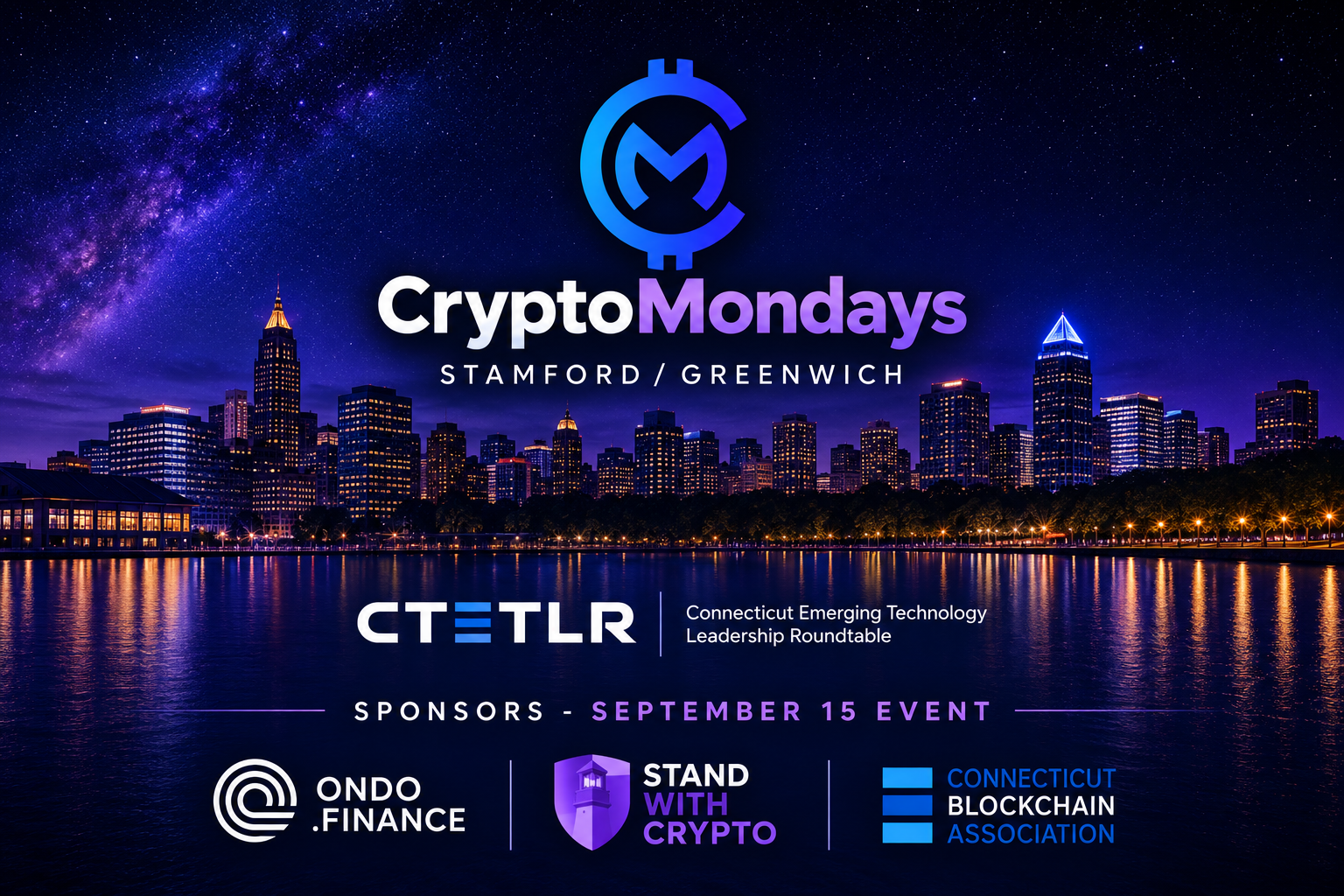 CryptoMondays Stamford/Greenwich - Tuesday, September 15 with Alden Knowlton, Invariant, on Midterms, Clarity Act & DC Buzz + special guest