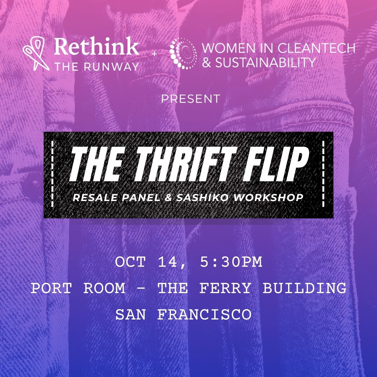 The Thrift Flip: Resale Panel & Sashiko Workshop