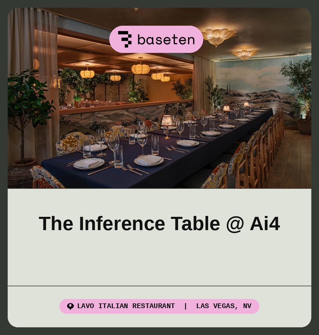 Der Inference Table @ Ai4